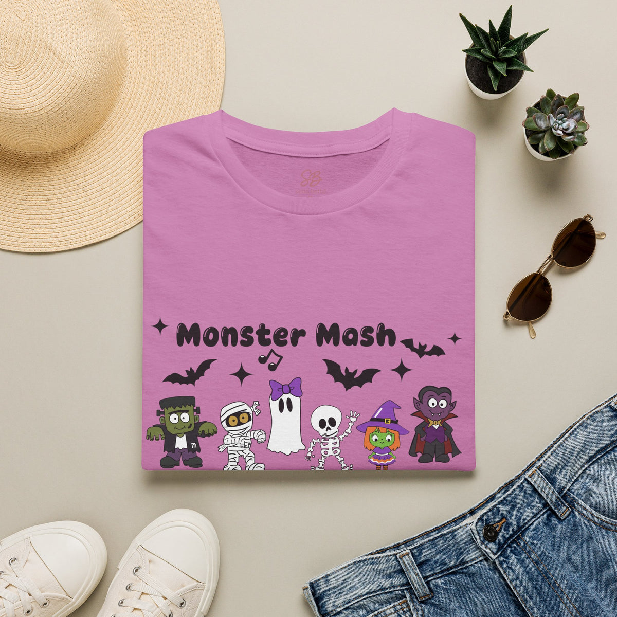 Monster Mash Dance of Halloween Characters Crews -  T-Shirt