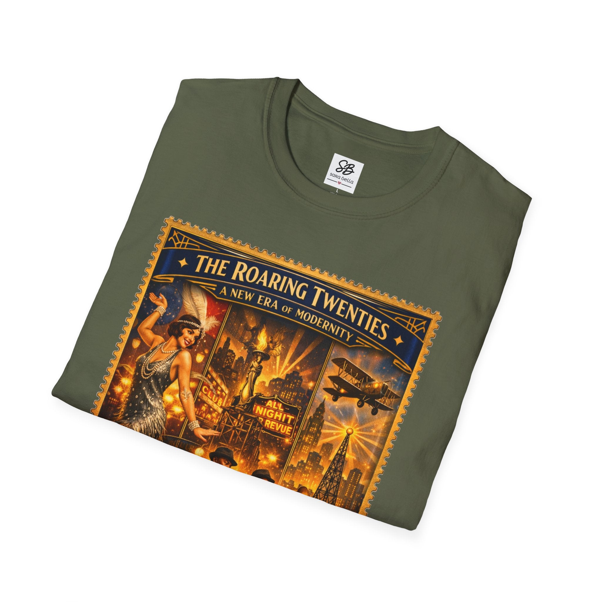 Roaring Twenties Vintage Stamp T-Shirt