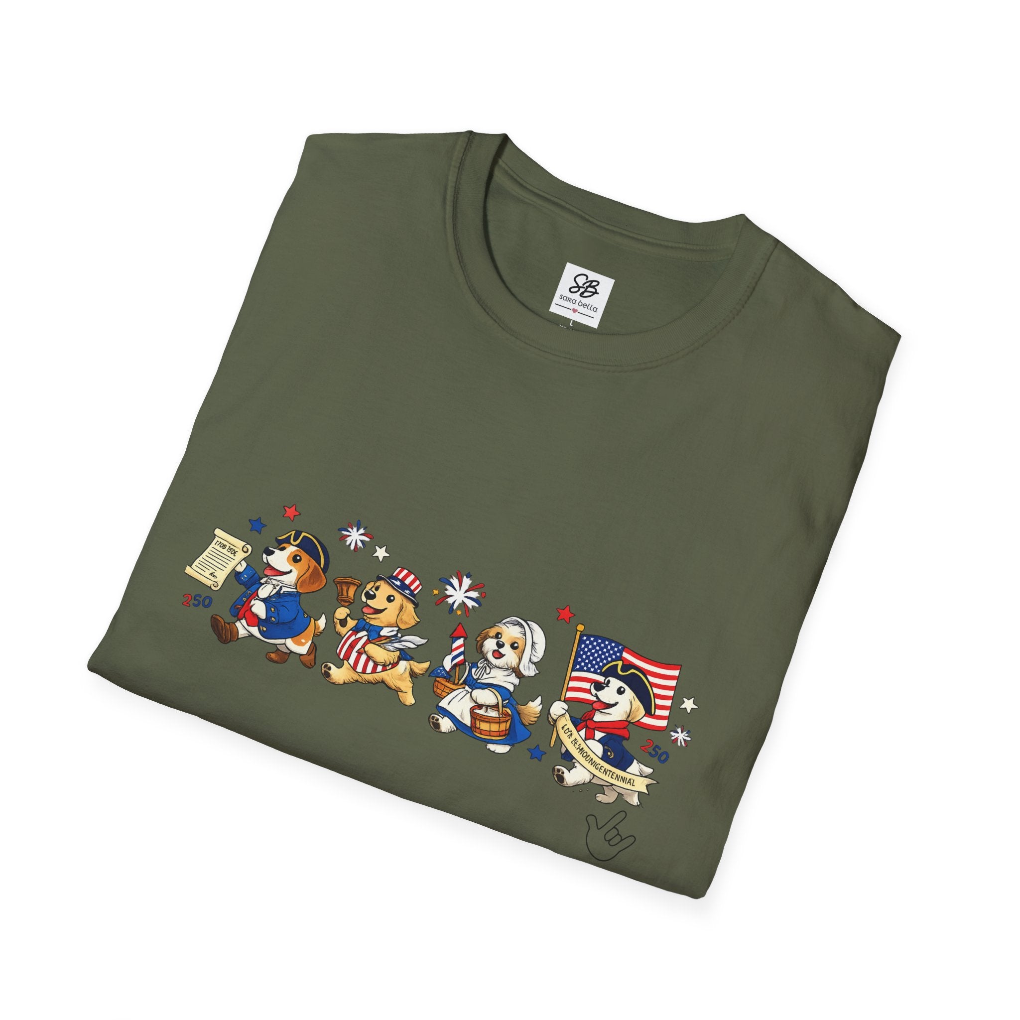 Patriotic Dogs Parade T-Shirt