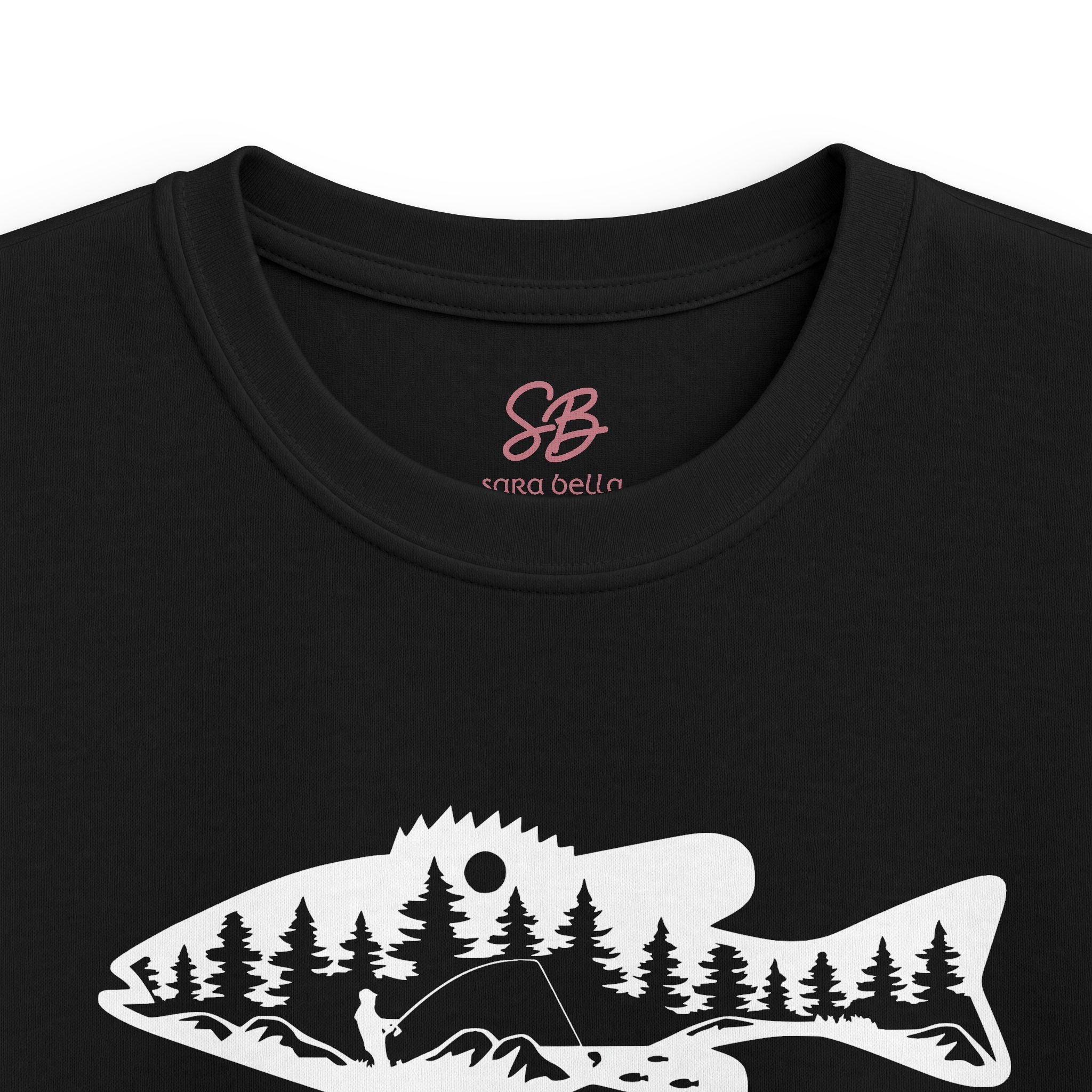 Bass Fisherman Landscape Fishing - Kid T-Shirt