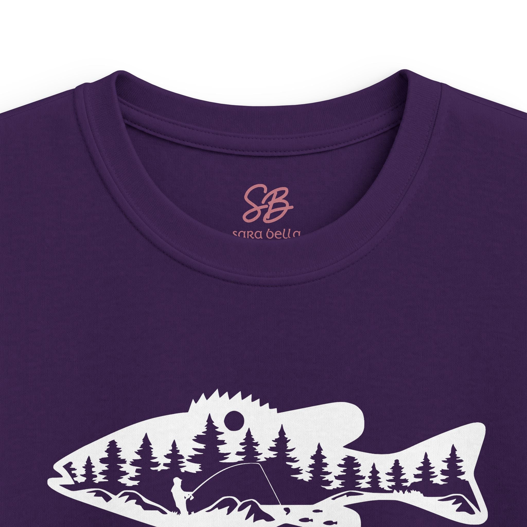 Bass Fisherman Landscape Fishing - Kid T-Shirt