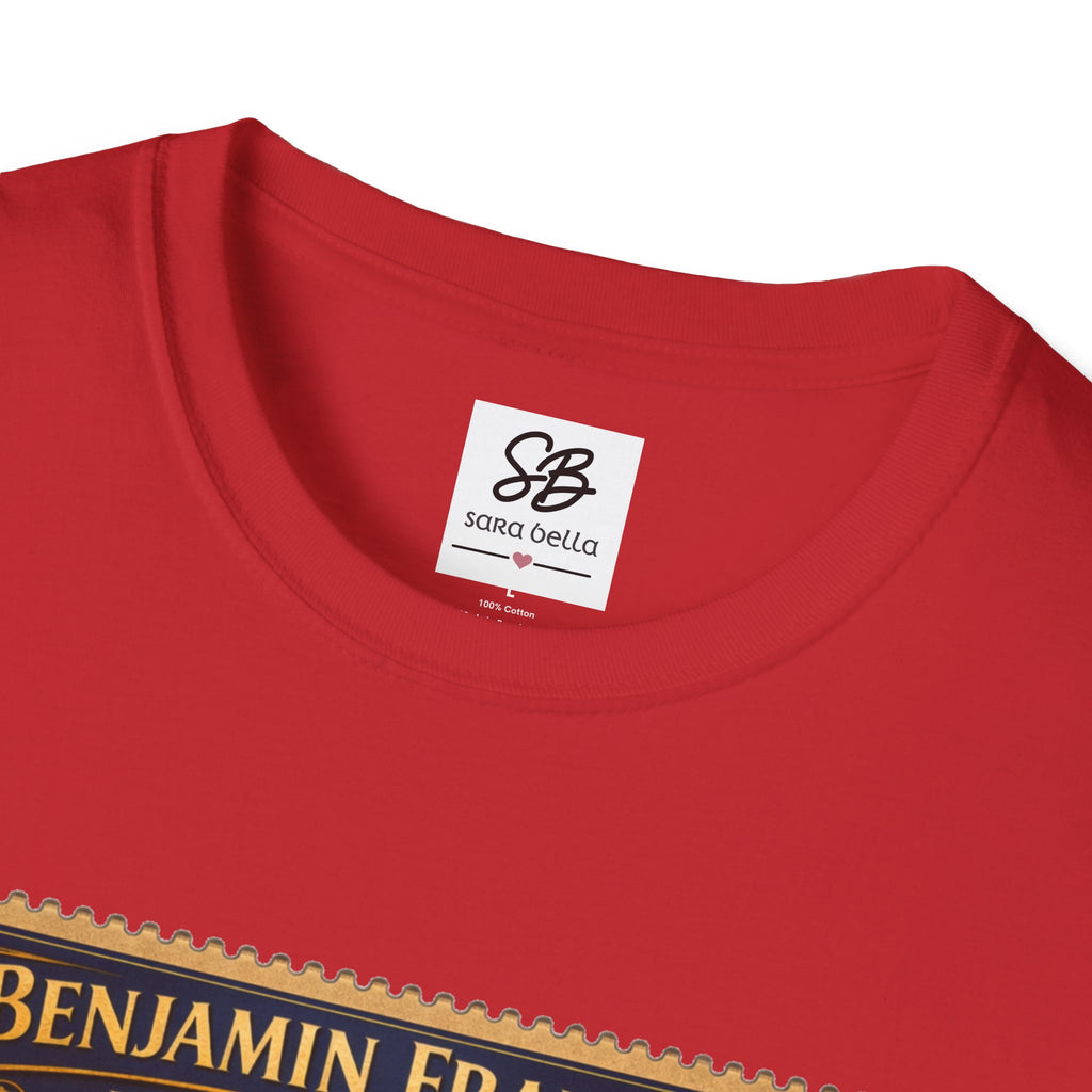 Benjamin Franklin "Founding Father Tribute' Vintage Stamp T Shirt