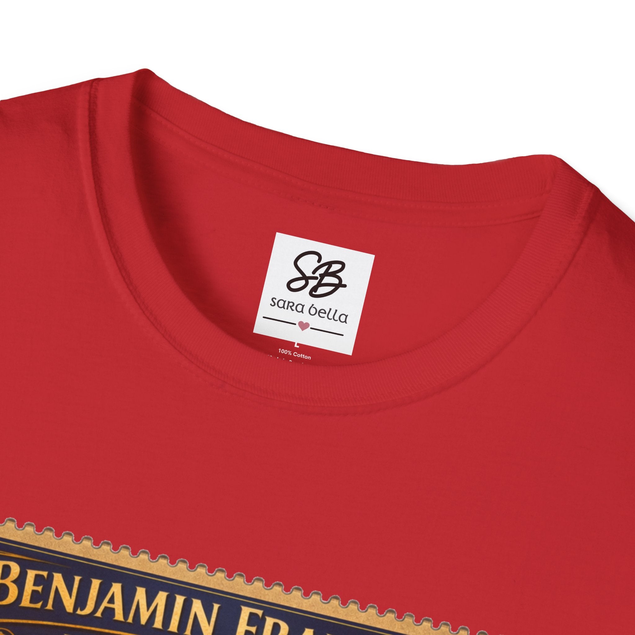 Benjamin Franklin "Founding Father Tribute' Vintage Stamp T Shirt