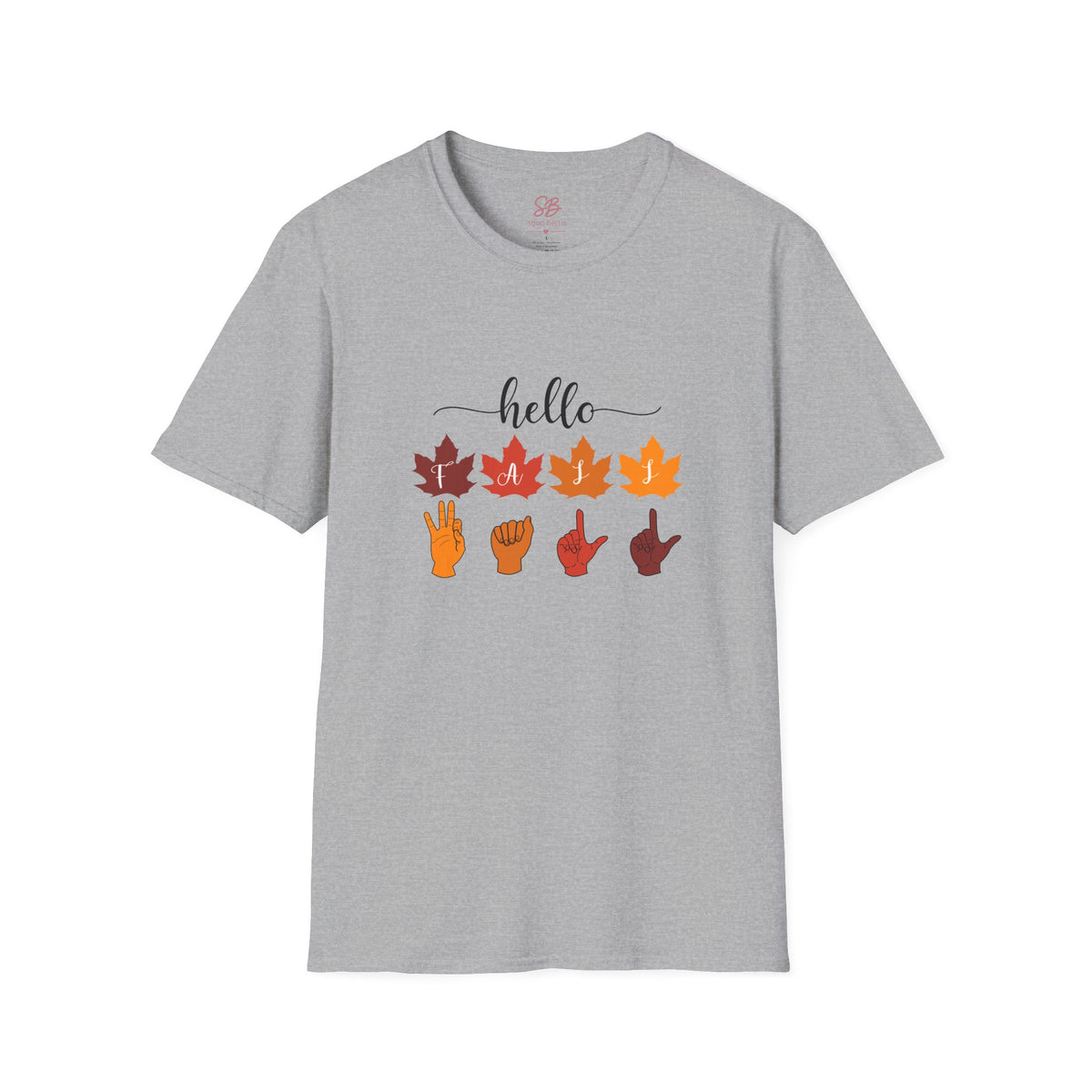 Hello Fall Fingerspelling American Sign Language, ASL -  T-Shirt