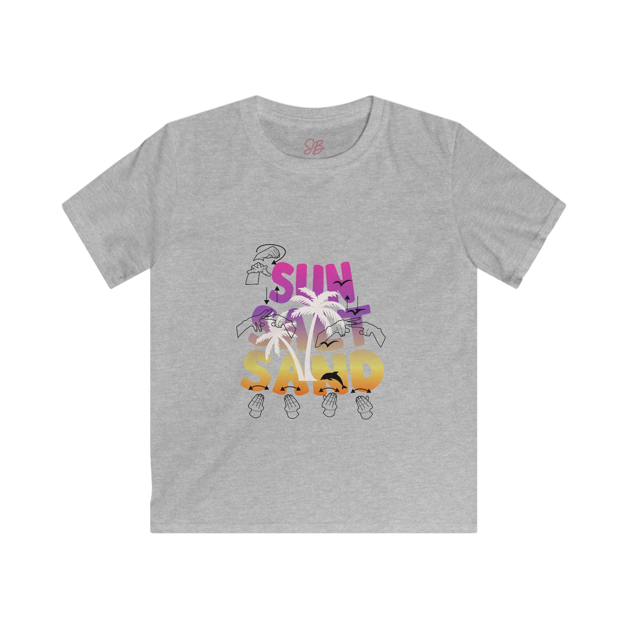 Kids Shirt - "Sun, Salt & Sand" in American Sign Language -  Kid Shirt