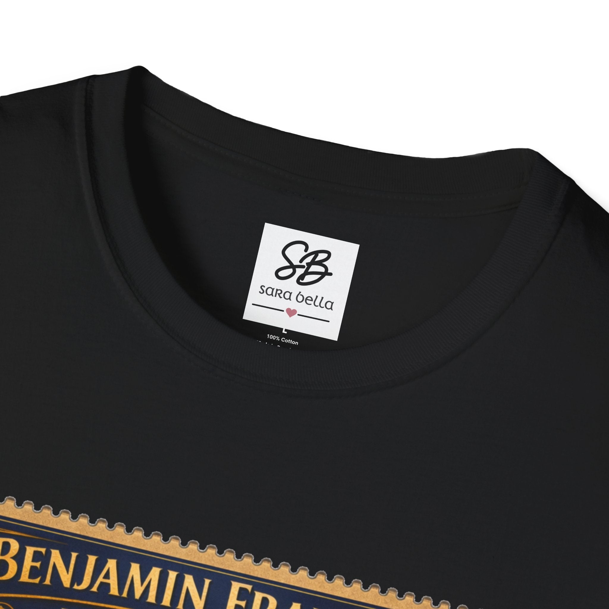 Benjamin Franklin "Founding Father Tribute' Vintage Stamp T Shirt