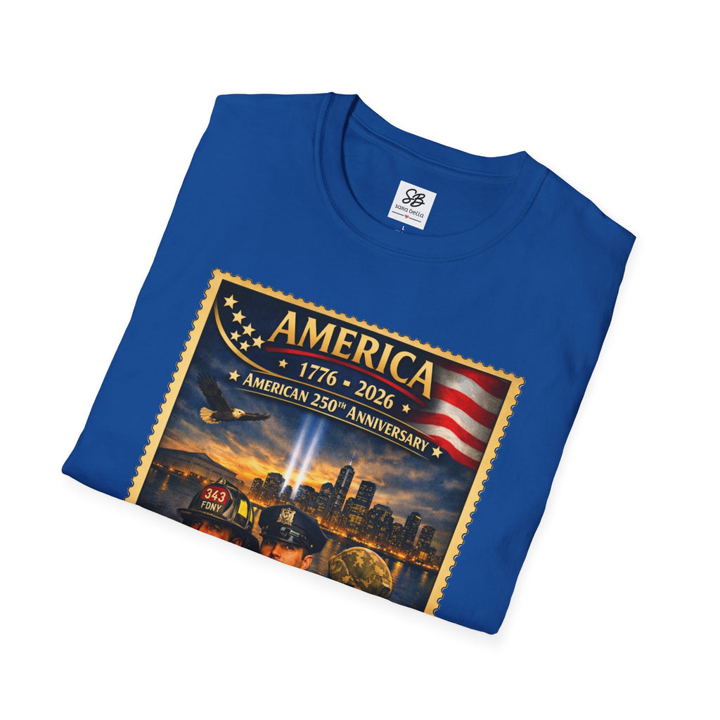 9/11 Remembrance"We Will Never Forget" Vintage Stamp T-Shirt