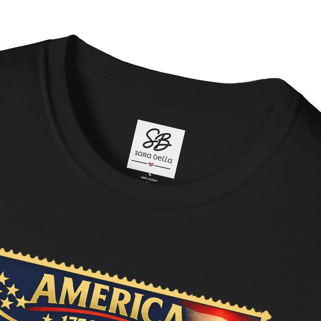 Patriotic America “Honoring Our Armed Forces”  Vintage Stamp T-Shirt