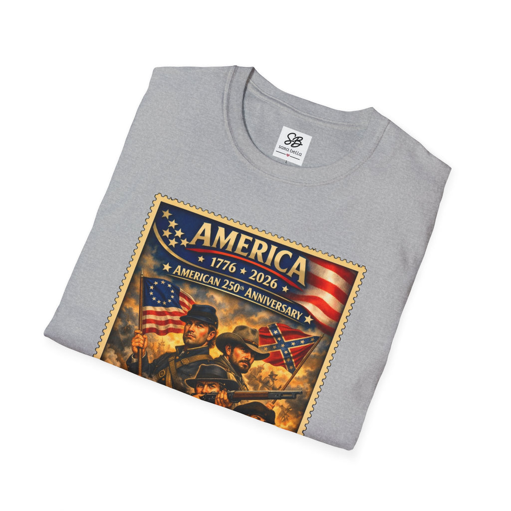 Civil War America Vintage Stamp T-Shirt