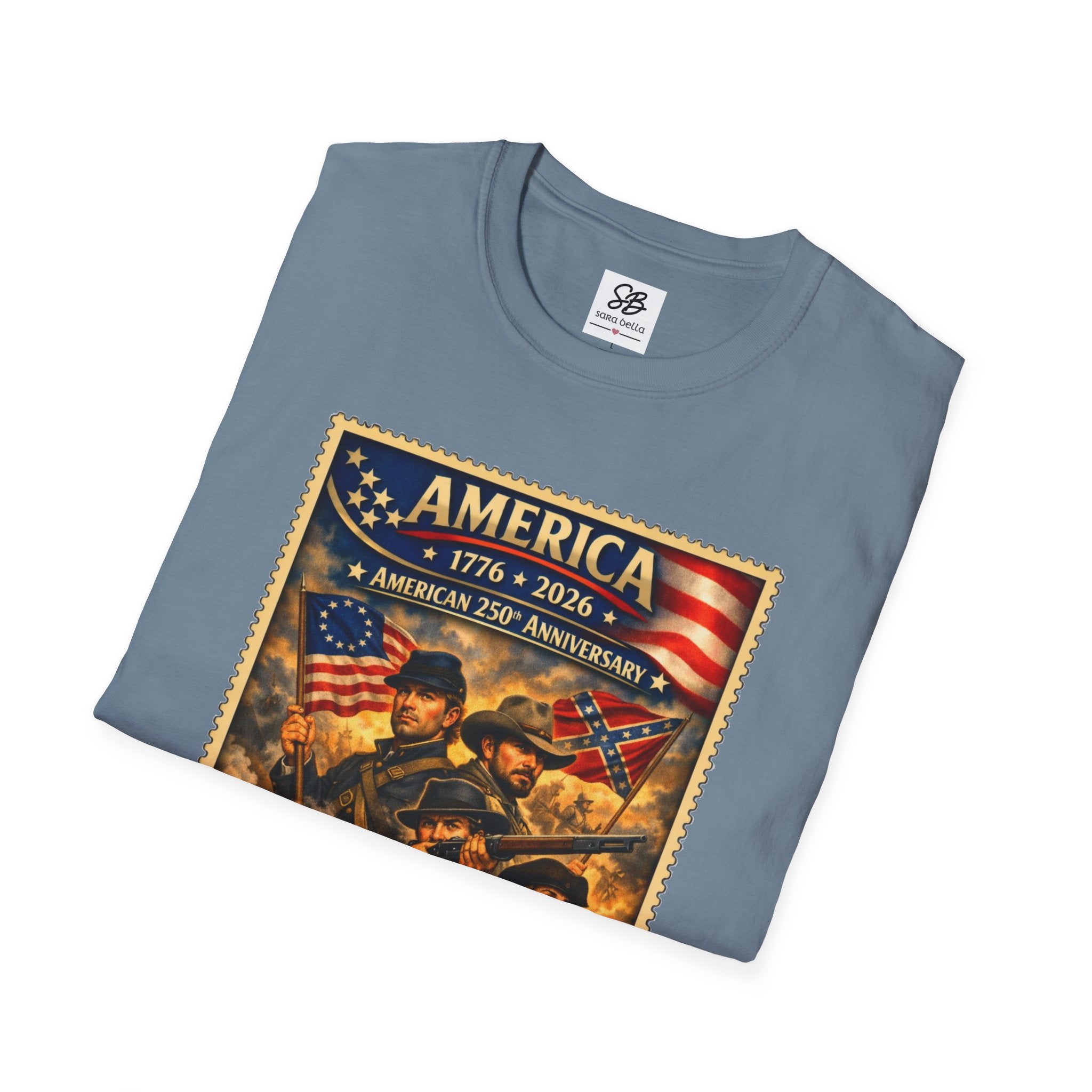 Civil War America Vintage Stamp T-Shirt