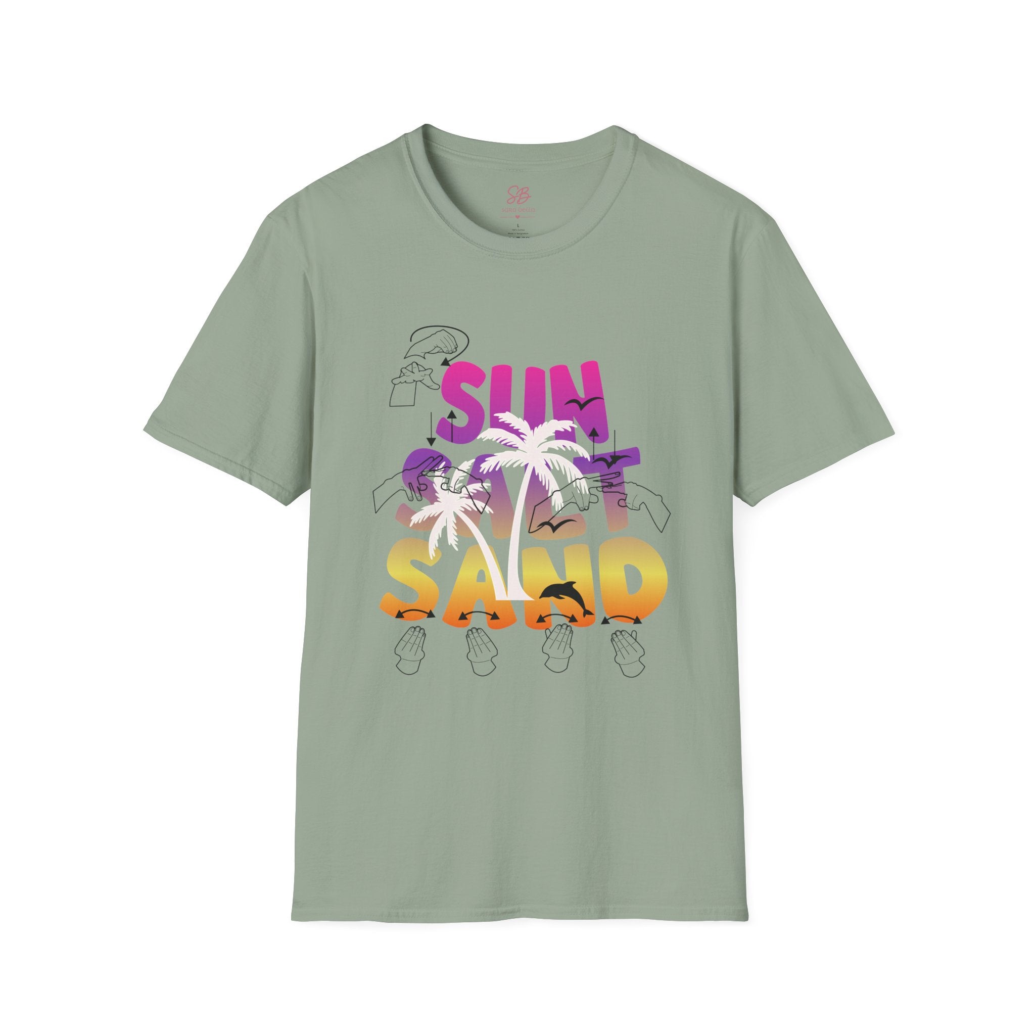 Sun, Salt & Sand in  American Sign Language - T-Shirt