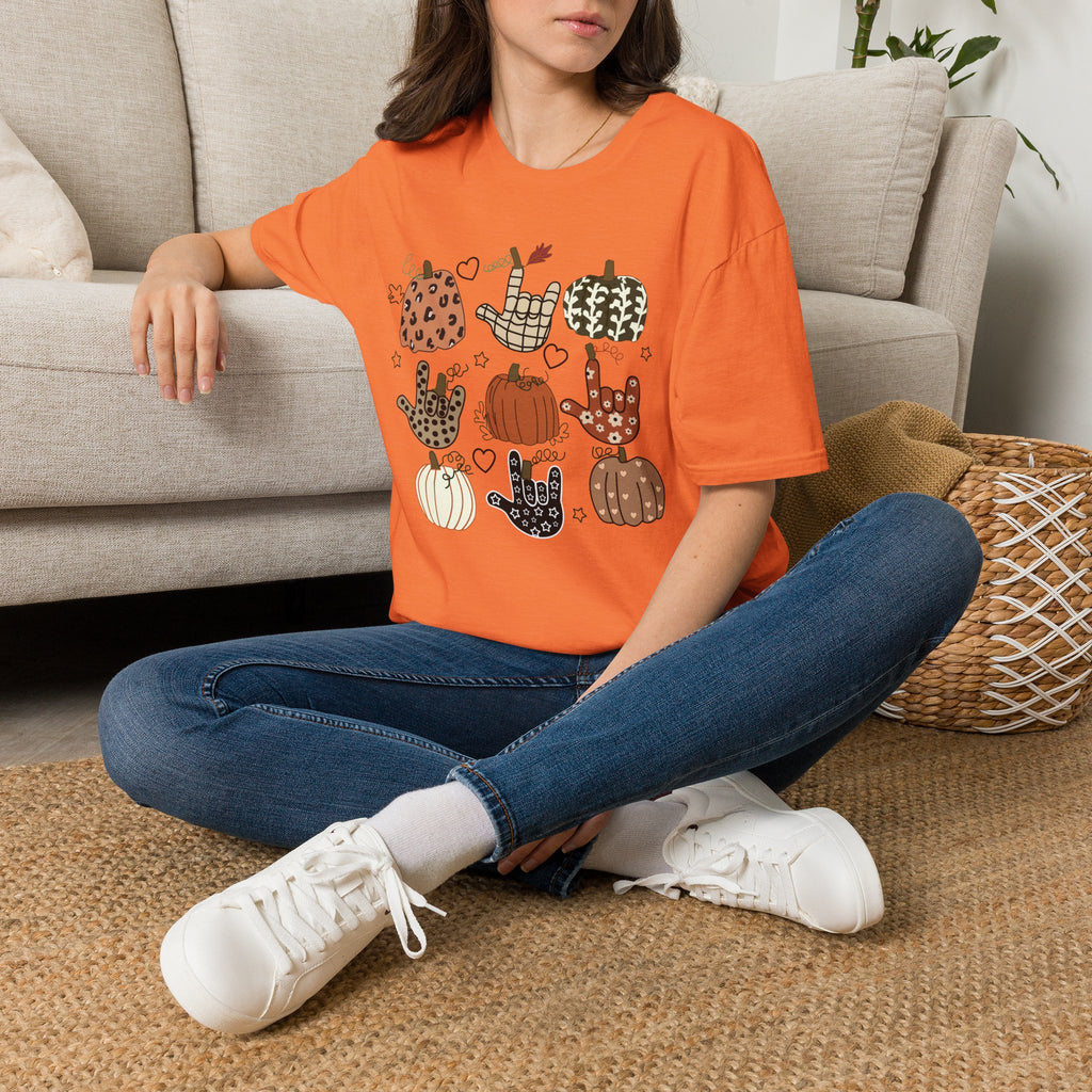 ASL Pumpkins Tic-Tac-Toe - T-Shirt