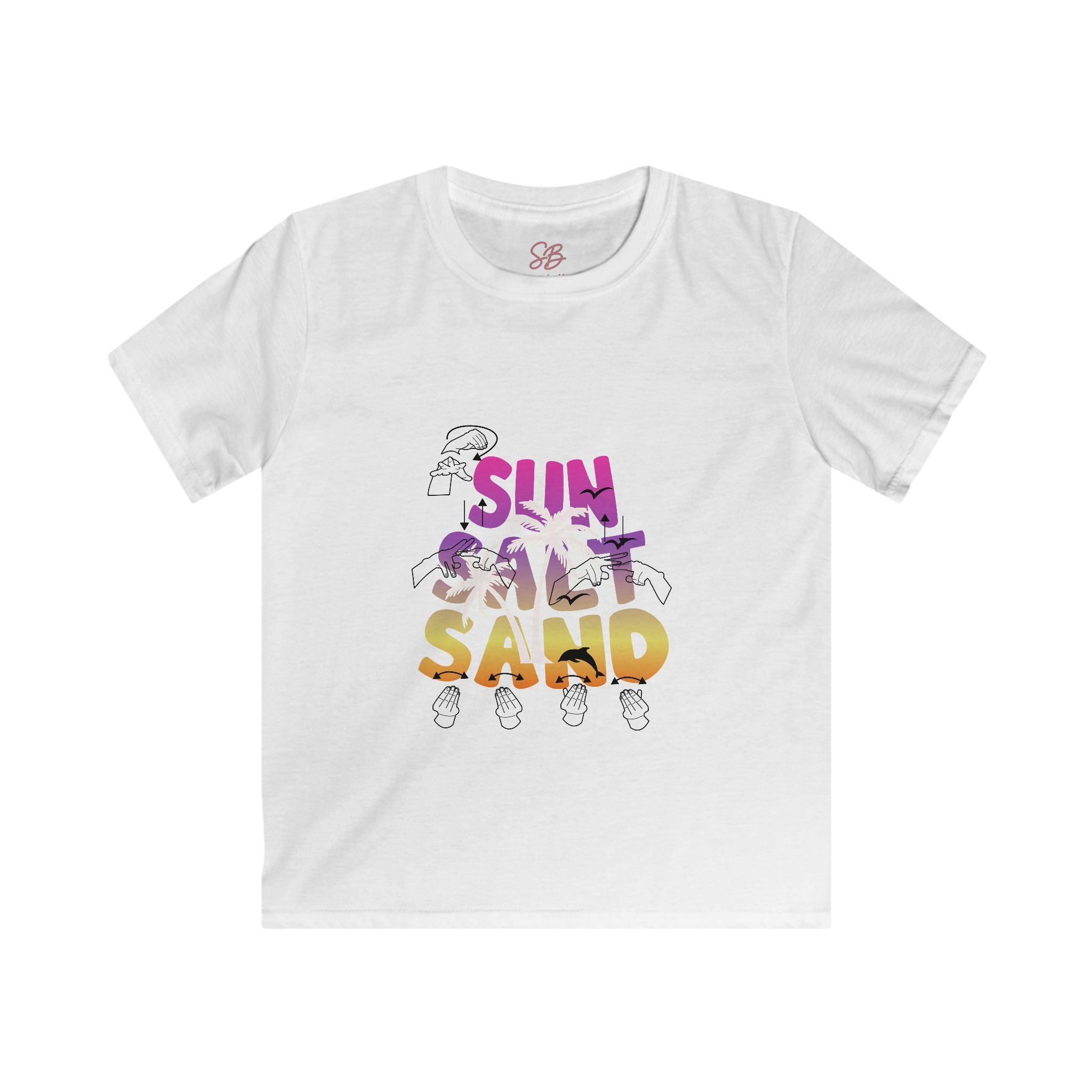 Kids Shirt - "Sun, Salt & Sand" in American Sign Language -  Kid Shirt