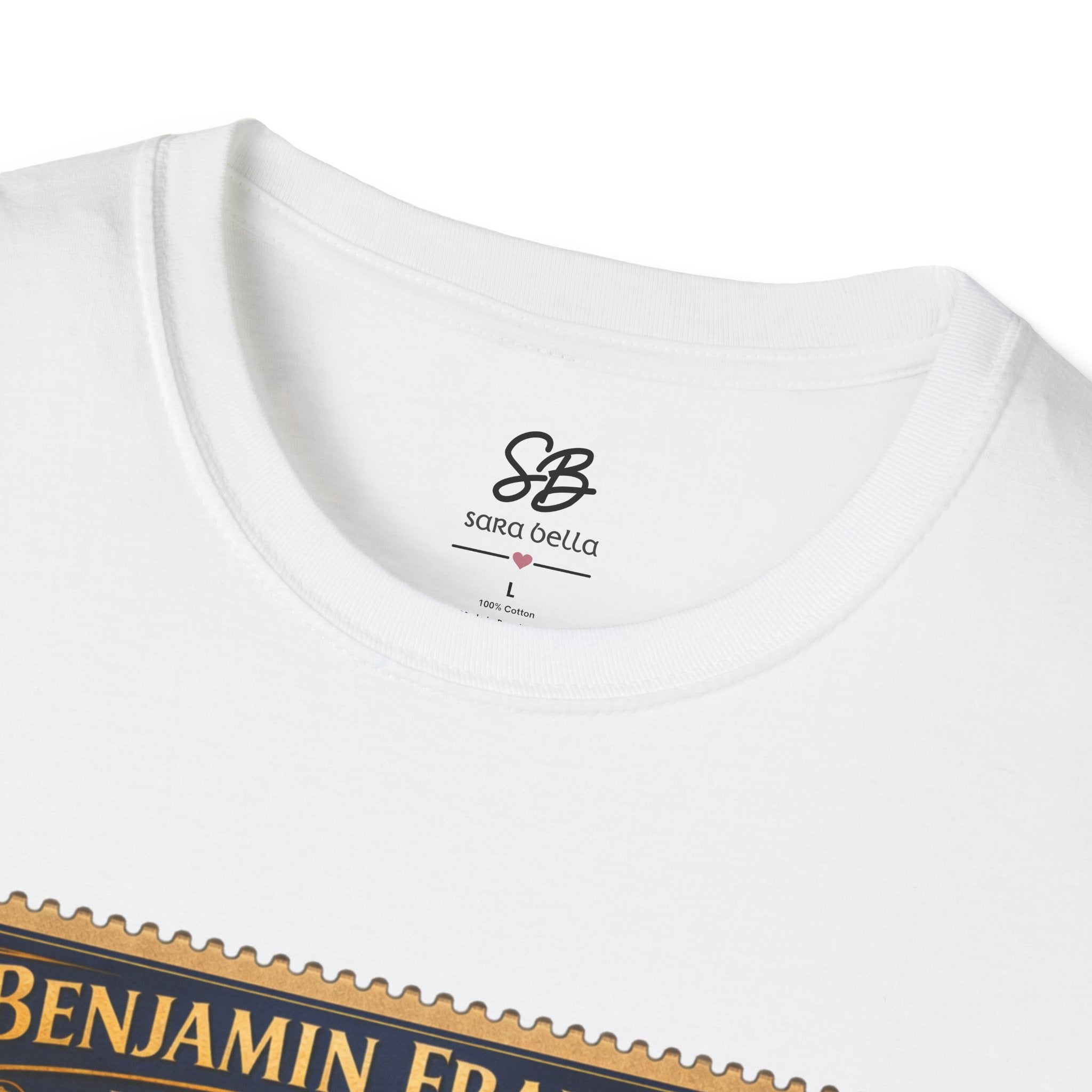 Benjamin Franklin "Founding Father Tribute' Vintage Stamp T Shirt