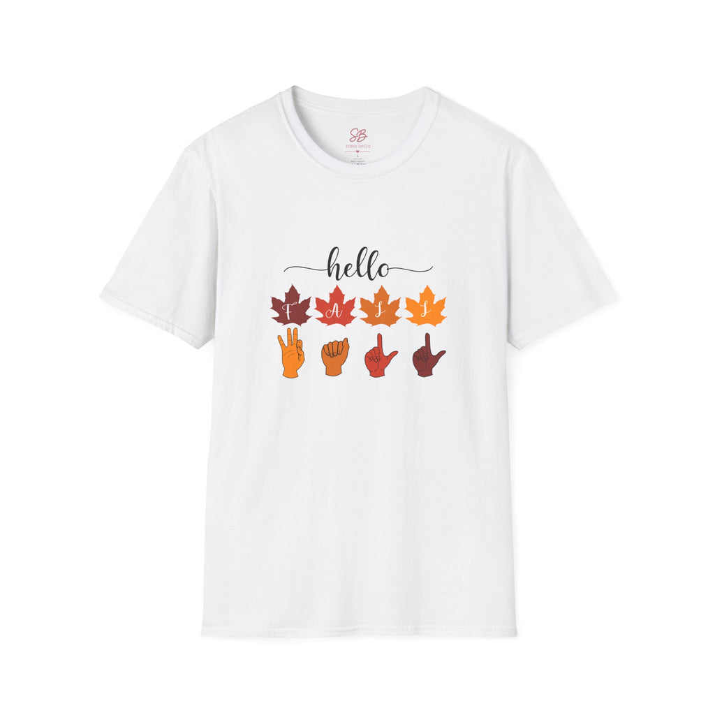 Hello Fall Fingerspelling American Sign Language, ASL -  T-Shirt
