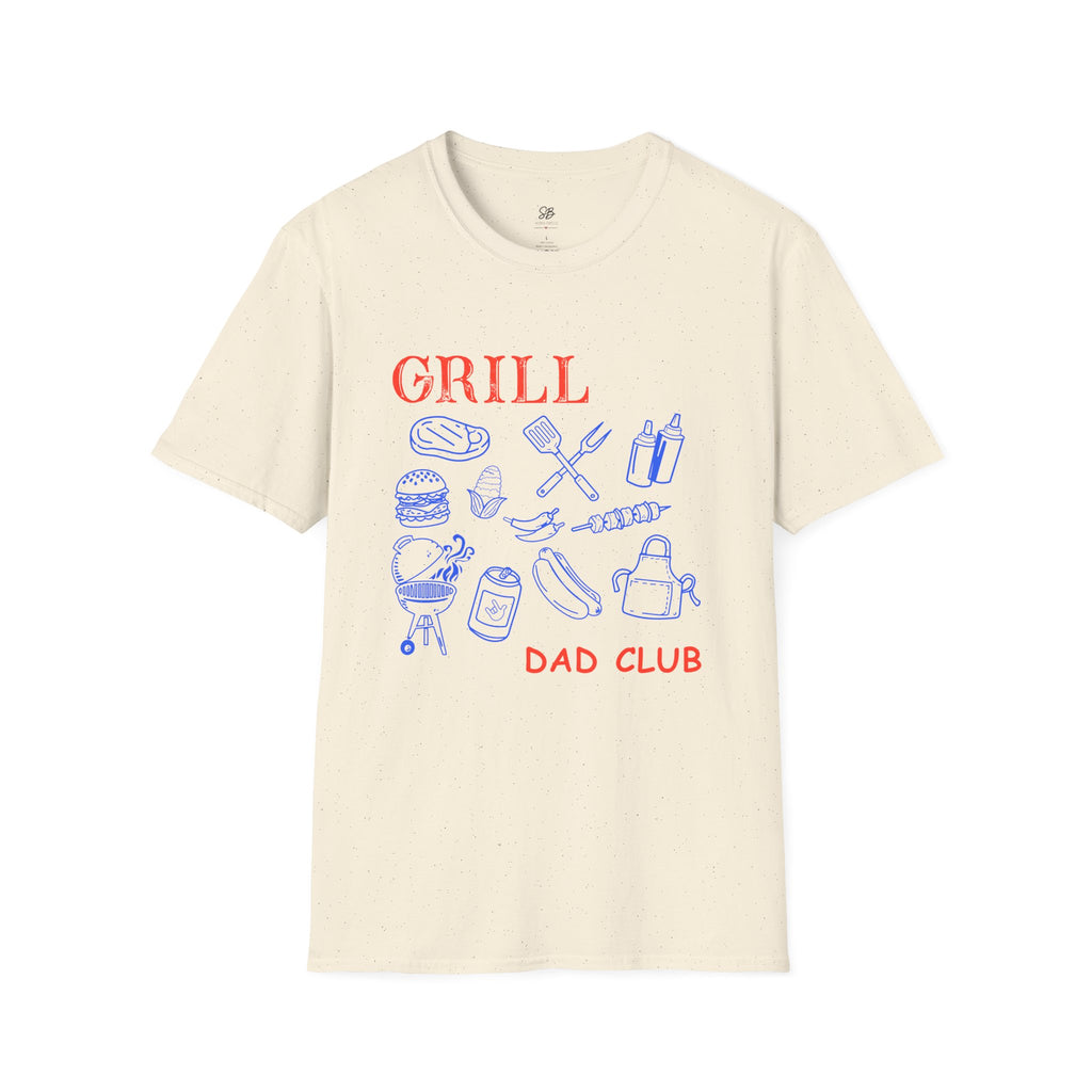 Grill Dad Club T-Shirt — Barbecue Tools & Grill Icons Tee
