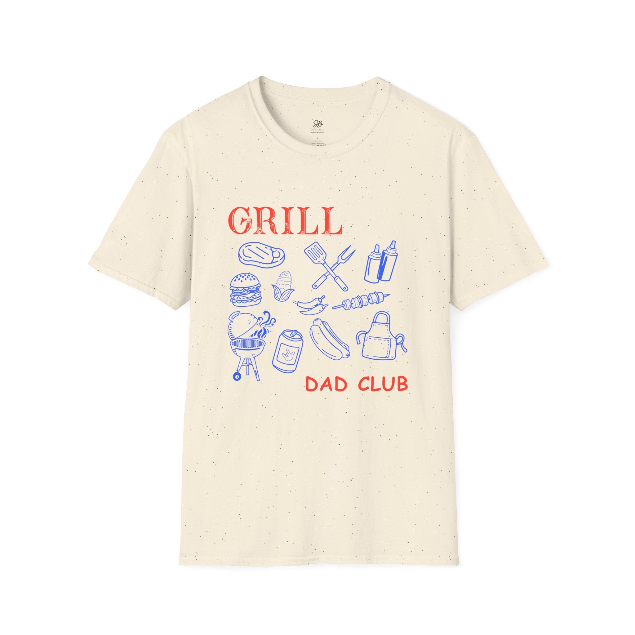 Grill Dad Club T-Shirt — Barbecue Tools & Grill Icons Tee