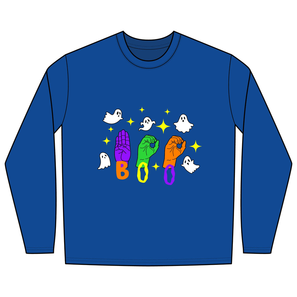 Ghost 'Boo' in ASL -  Long Sleeve Shirt