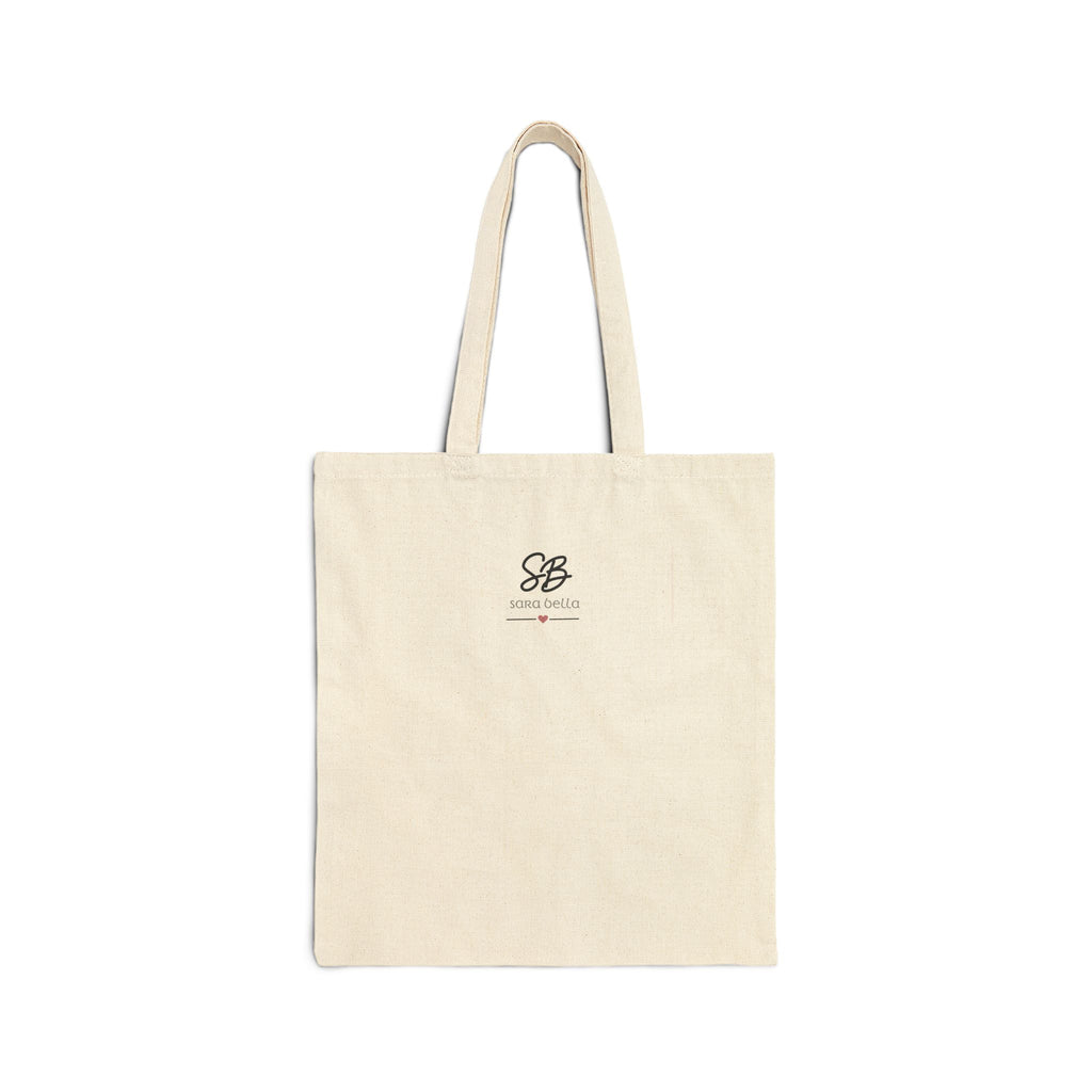 Grandma Heart Floral with purple design Canvas Tote Bag