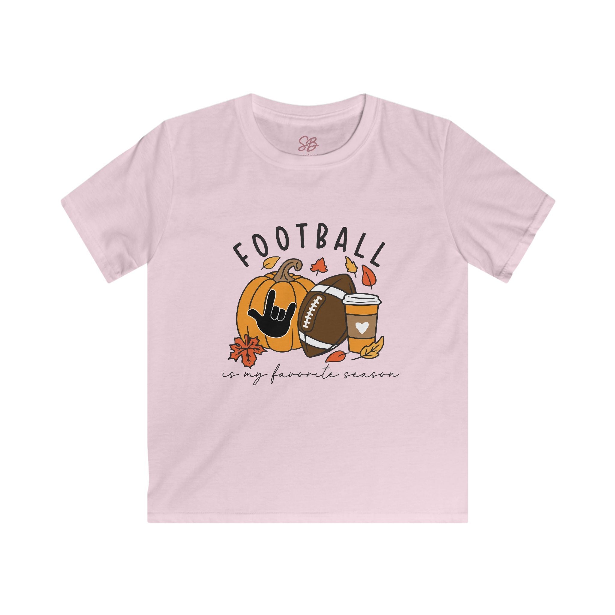 Football is My Favorite Season with I love you American Sign Language, ASL - Kid T-Shirt