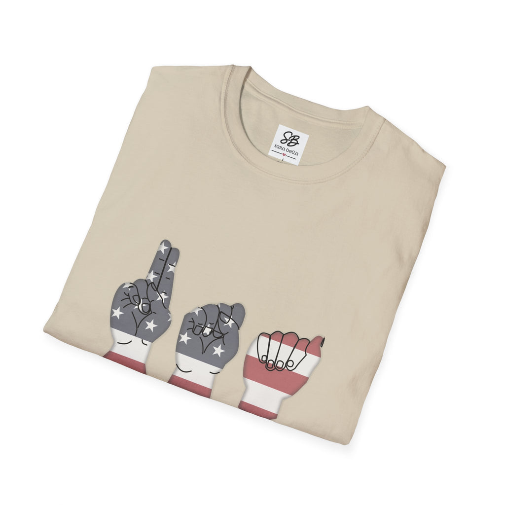 USA  fingers-spelled ASL (American Sign Language)  Shirt