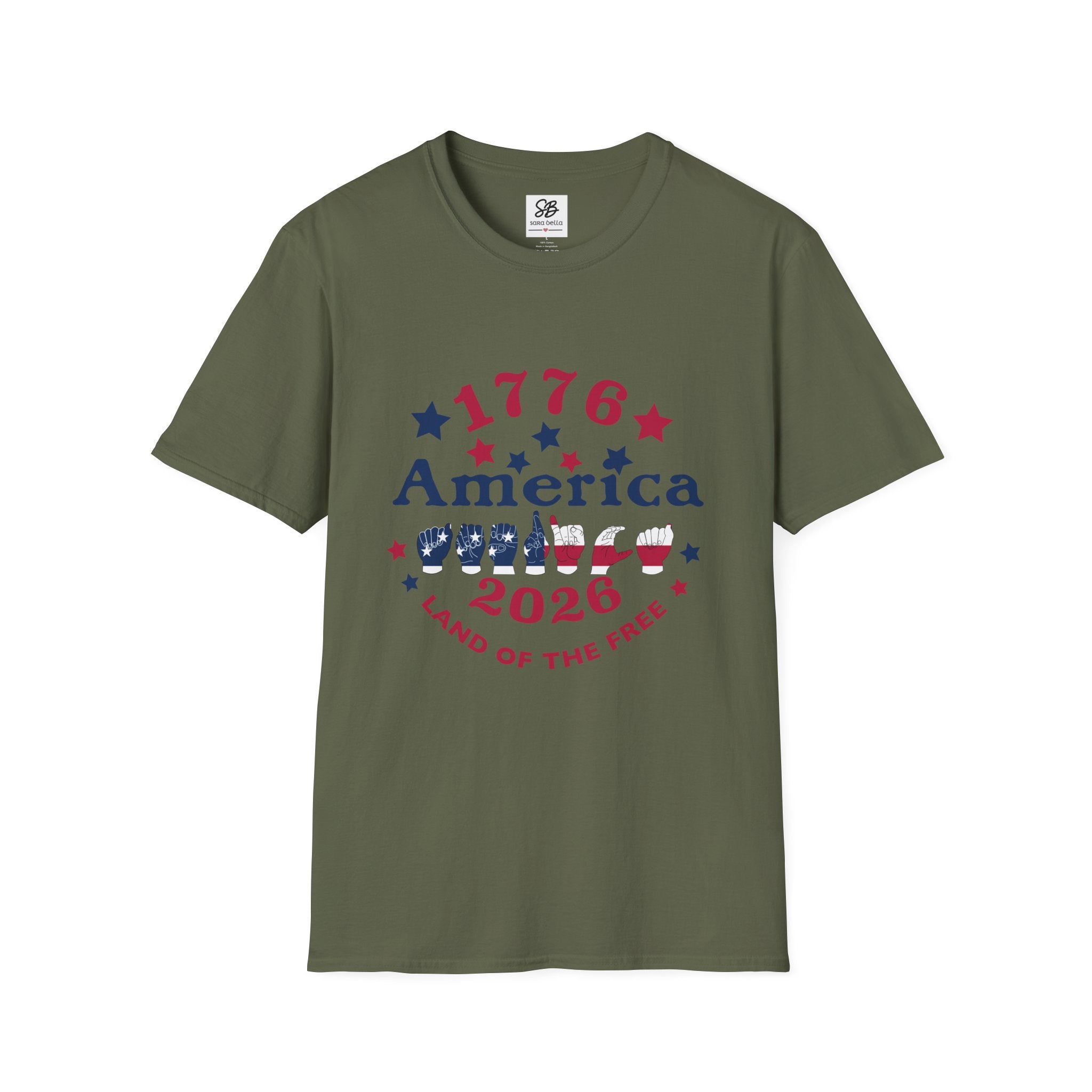 America in fingers-spelled ASL (America Sign Language) Shirt