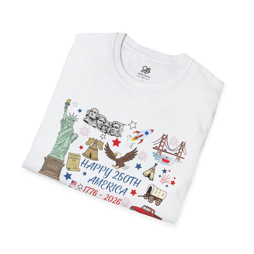America 250th Anniversary — colored doodles of  Icons Shirt
