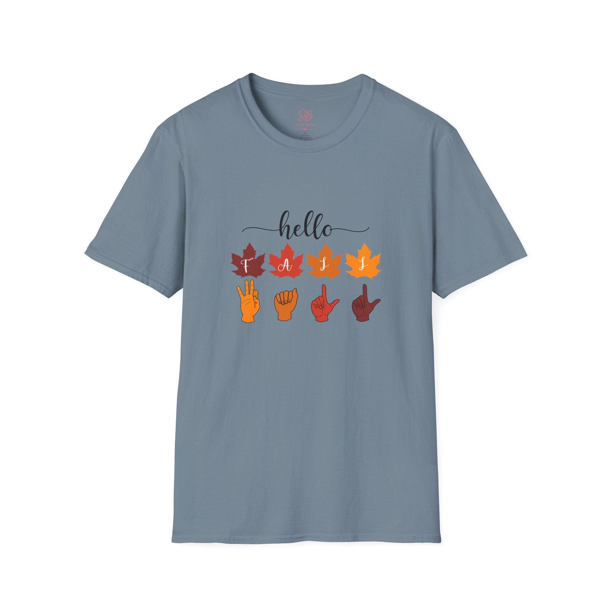 Hello Fall Fingerspelling American Sign Language, ASL -  T-Shirt