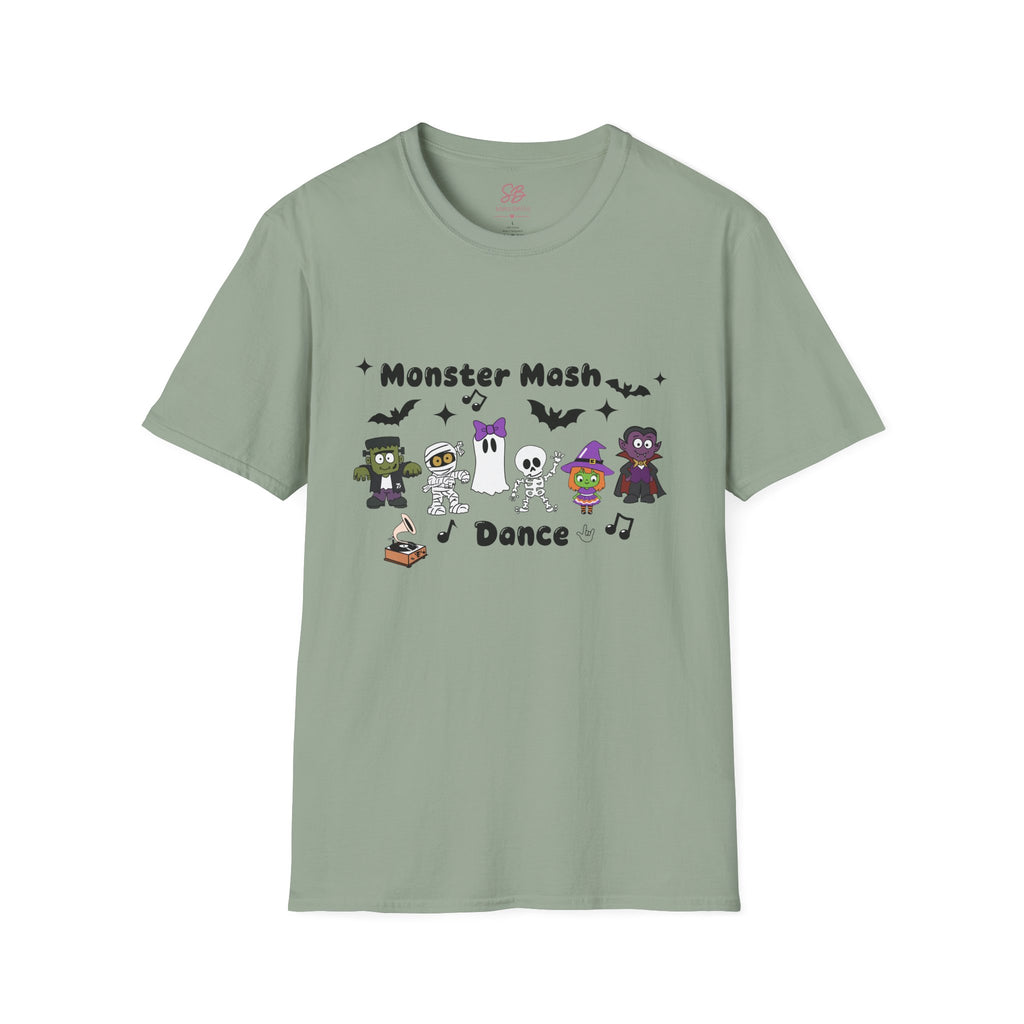 Monster Mash Dance of Halloween Characters Crews -  T-Shirt
