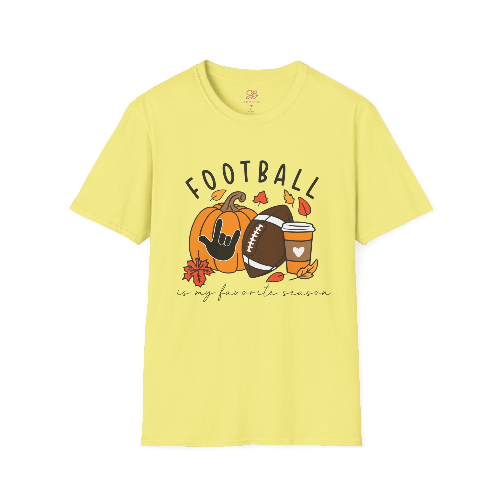 Football Is My Favorite Season  with I love you American Sign Language, ASL- T-Shirt