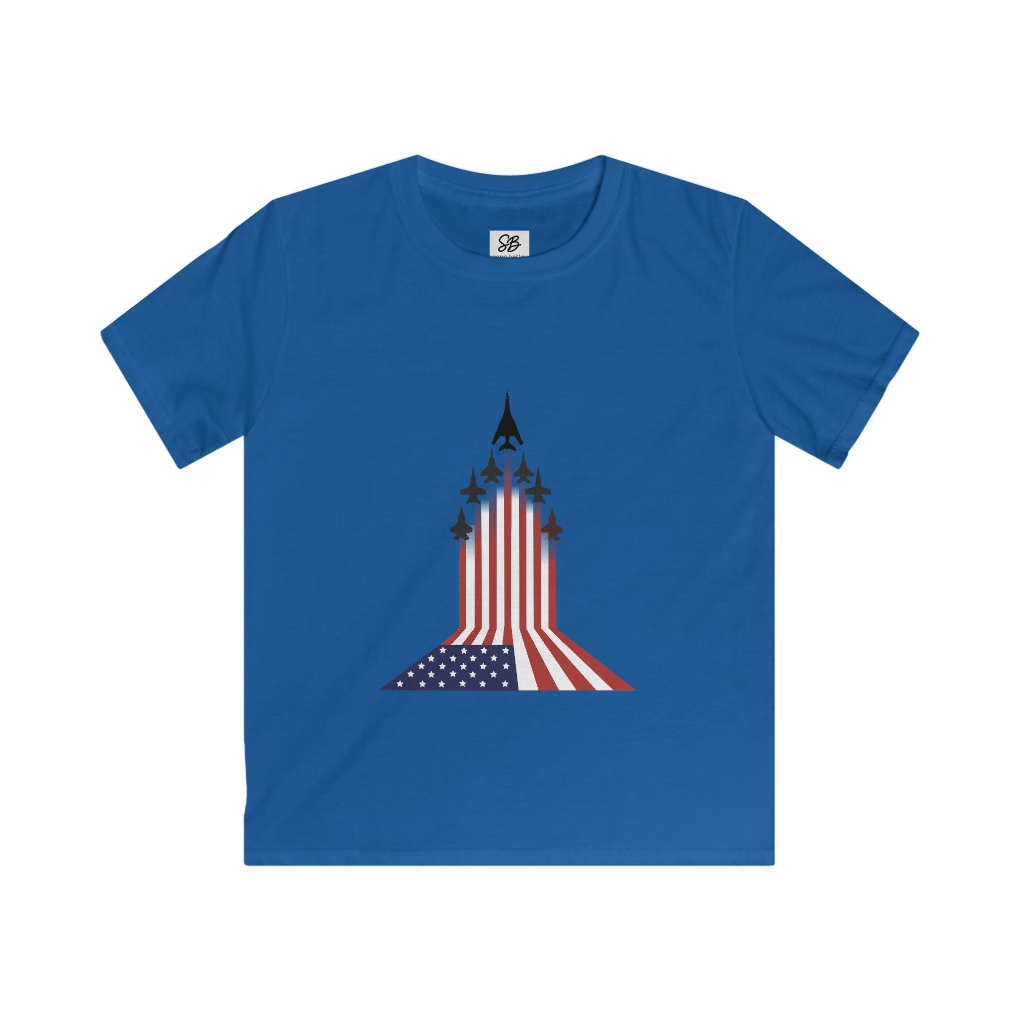 Kid Shirt -  Patriotic American Flag Fighter Jets Design Shirt
