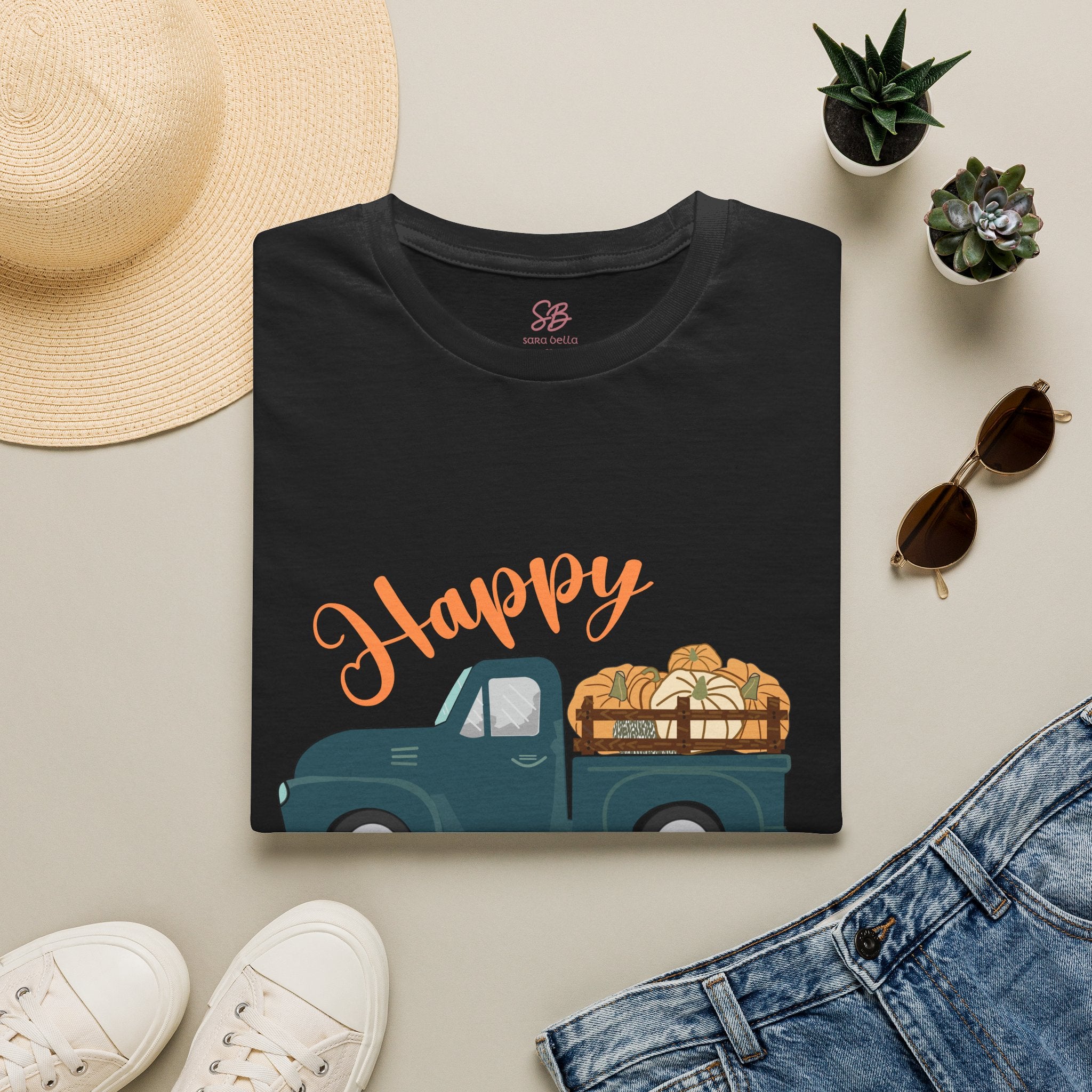 Happy Fall Vintage Truck  - T-Shirt