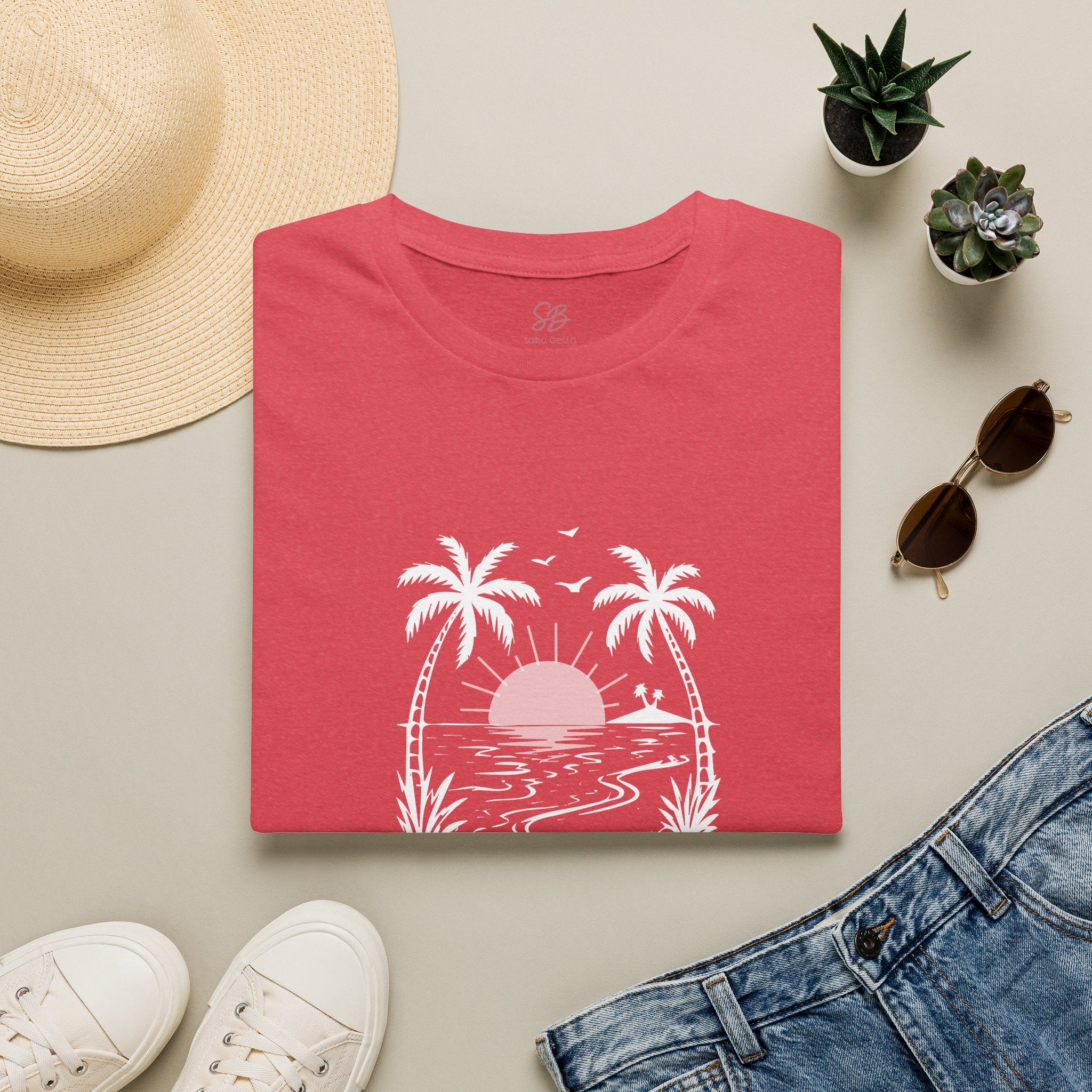 'Salt Water Heals Everything" of  white design -  T-Shirt