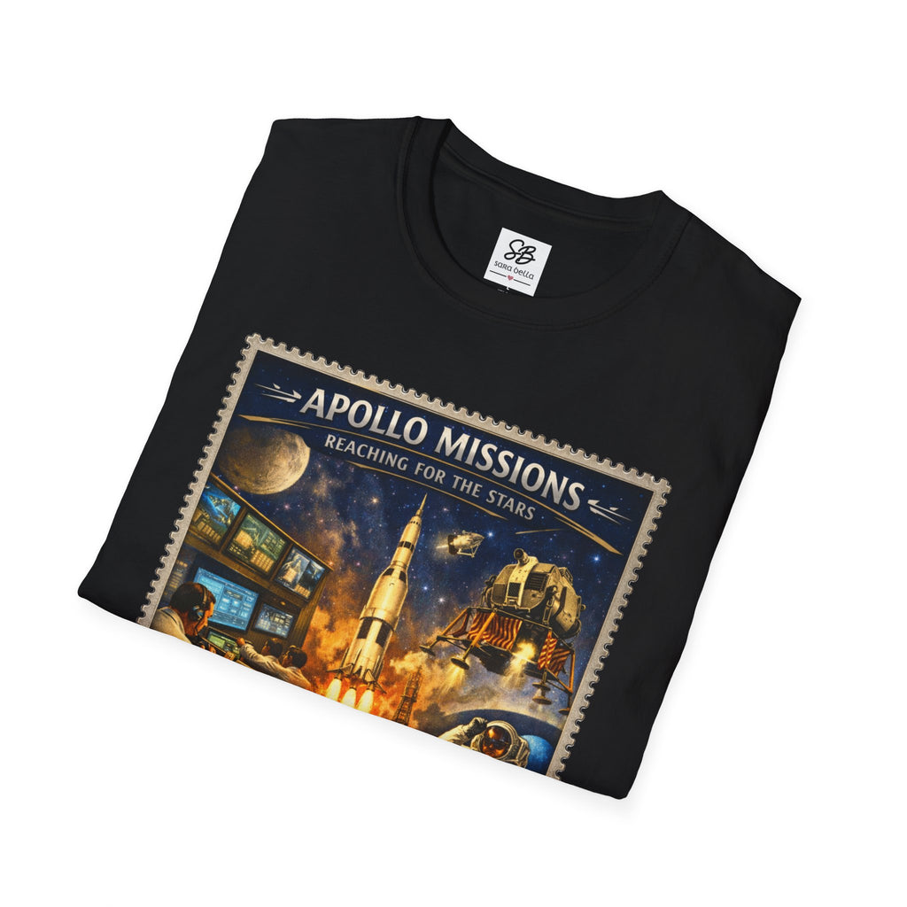 Apollo Missions  'Space Exploration' Vintage Stamp T-Shirt
