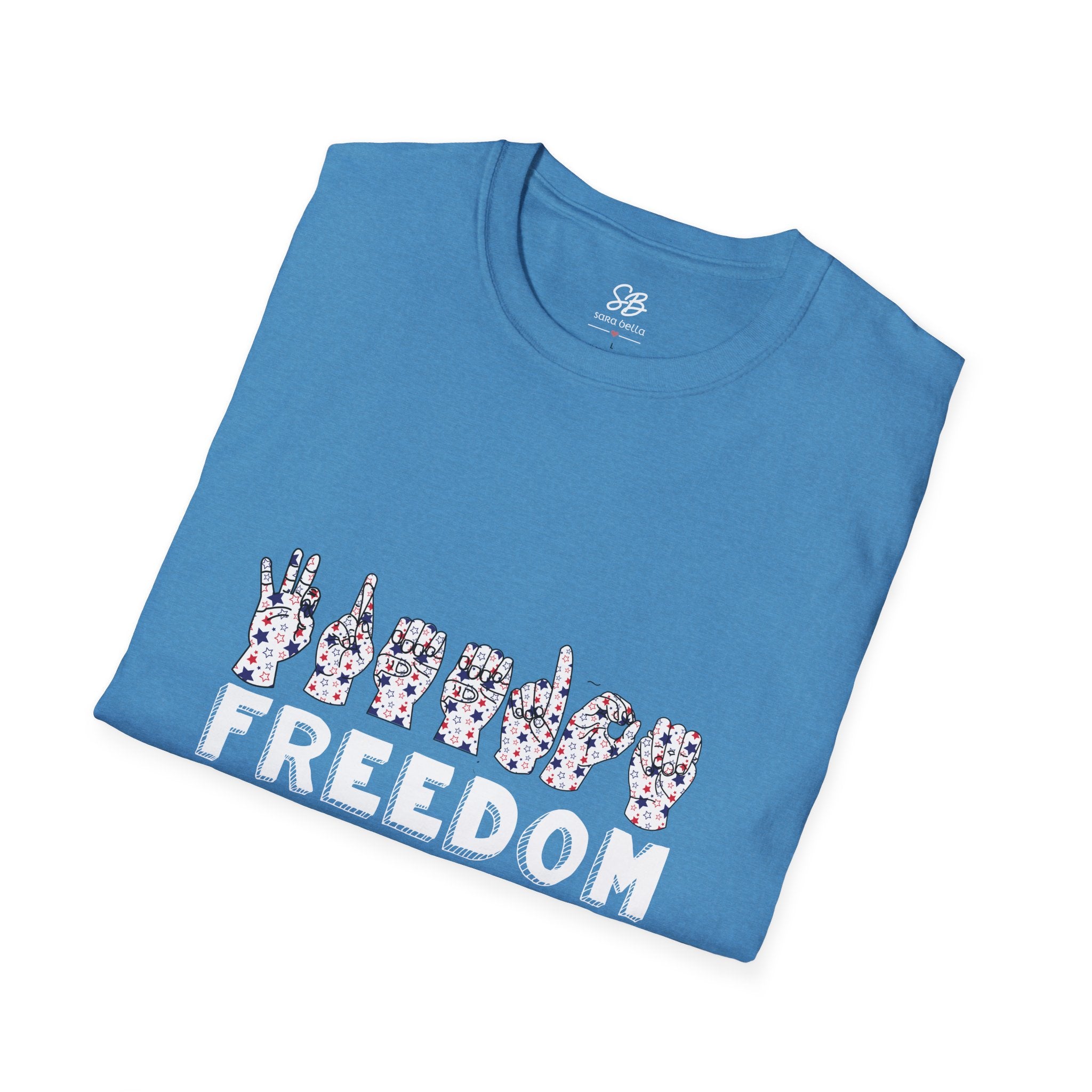 "Freedom" finger-spelled American Sign Language Graphic T-Shirt