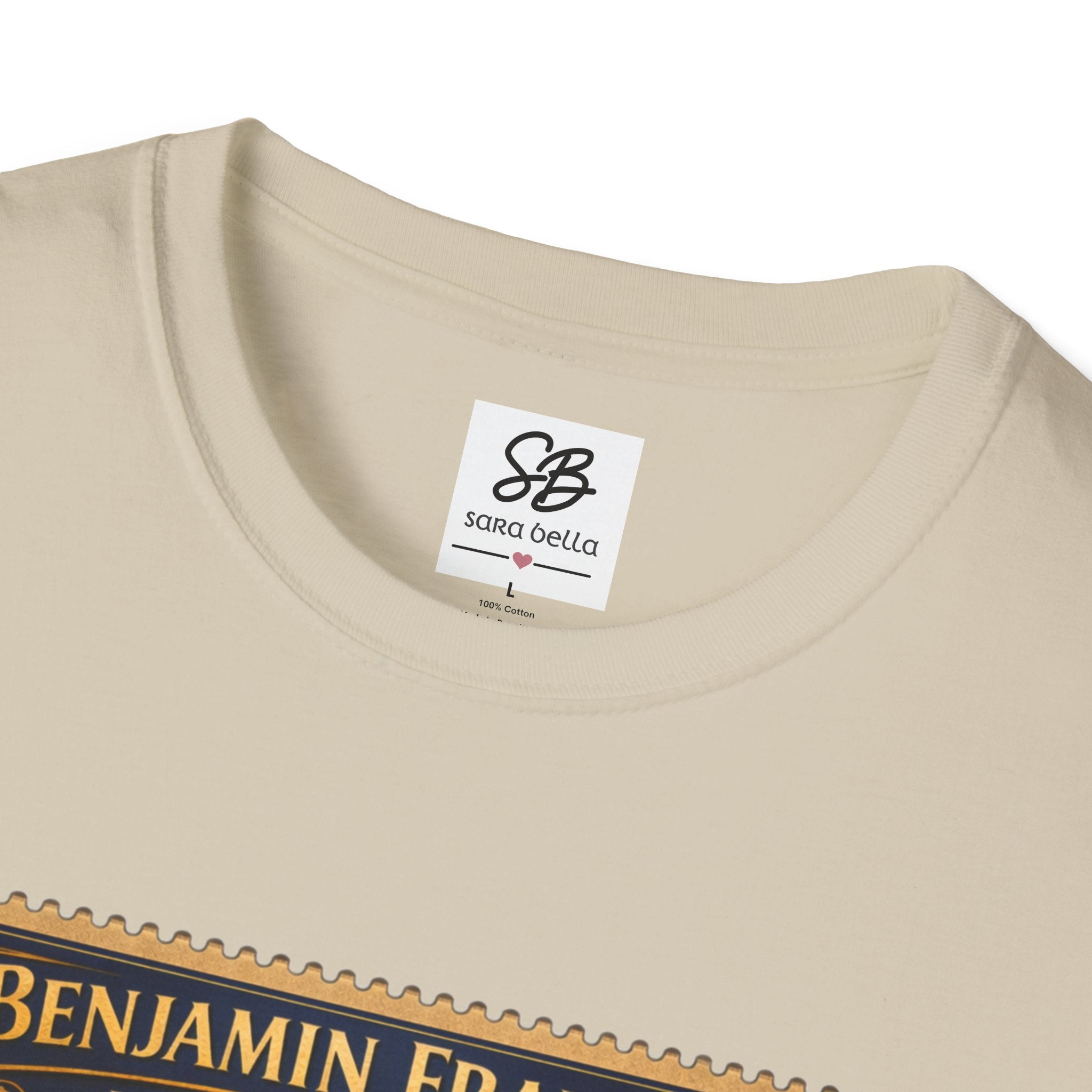 Benjamin Franklin "Founding Father Tribute' Vintage Stamp T Shirt