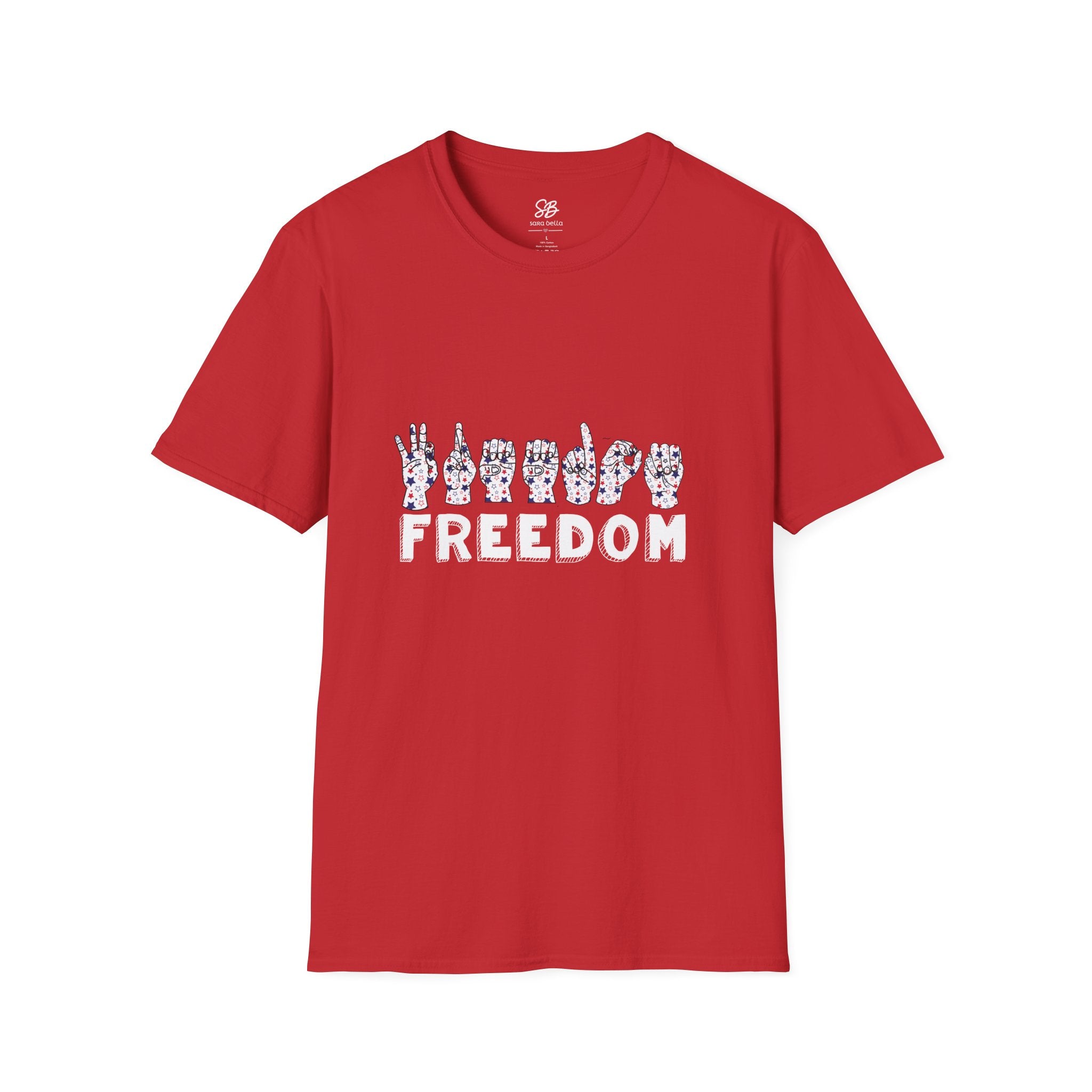 "Freedom" finger-spelled American Sign Language Graphic T-Shirt
