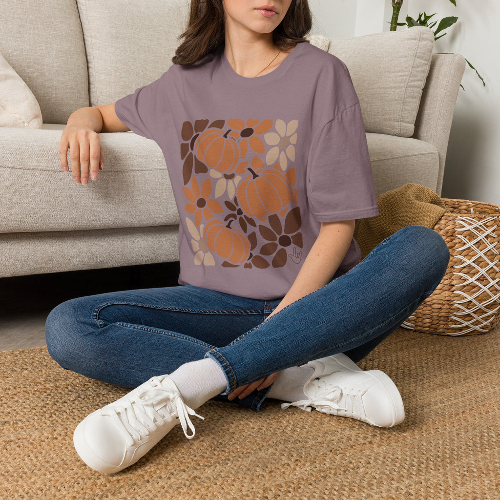 Fall Leaves & Pumpkins Hobo - T-Shirt