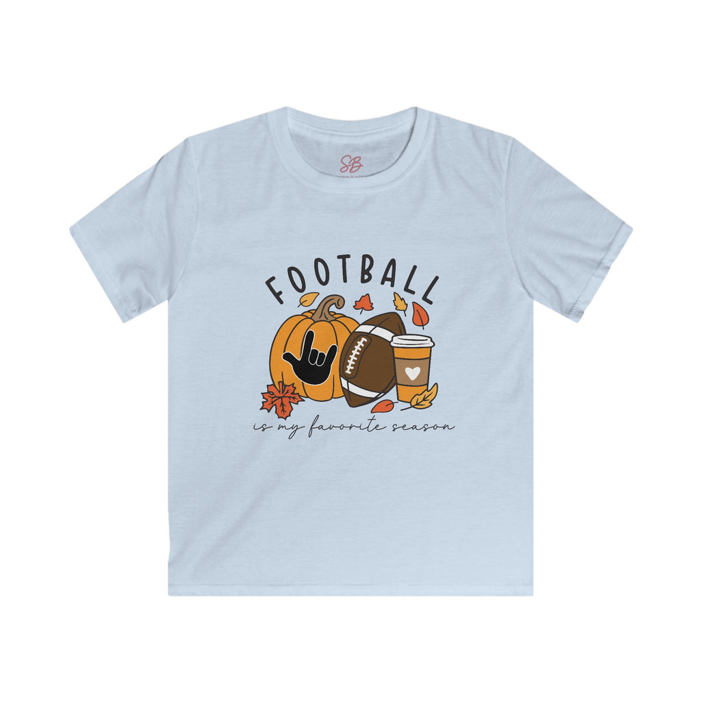 Football is My Favorite Season with I love you American Sign Language, ASL - Kid T-Shirt