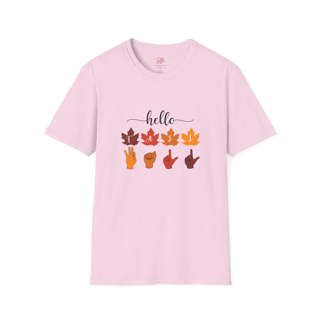 Hello Fall Fingerspelling American Sign Language, ASL -  T-Shirt