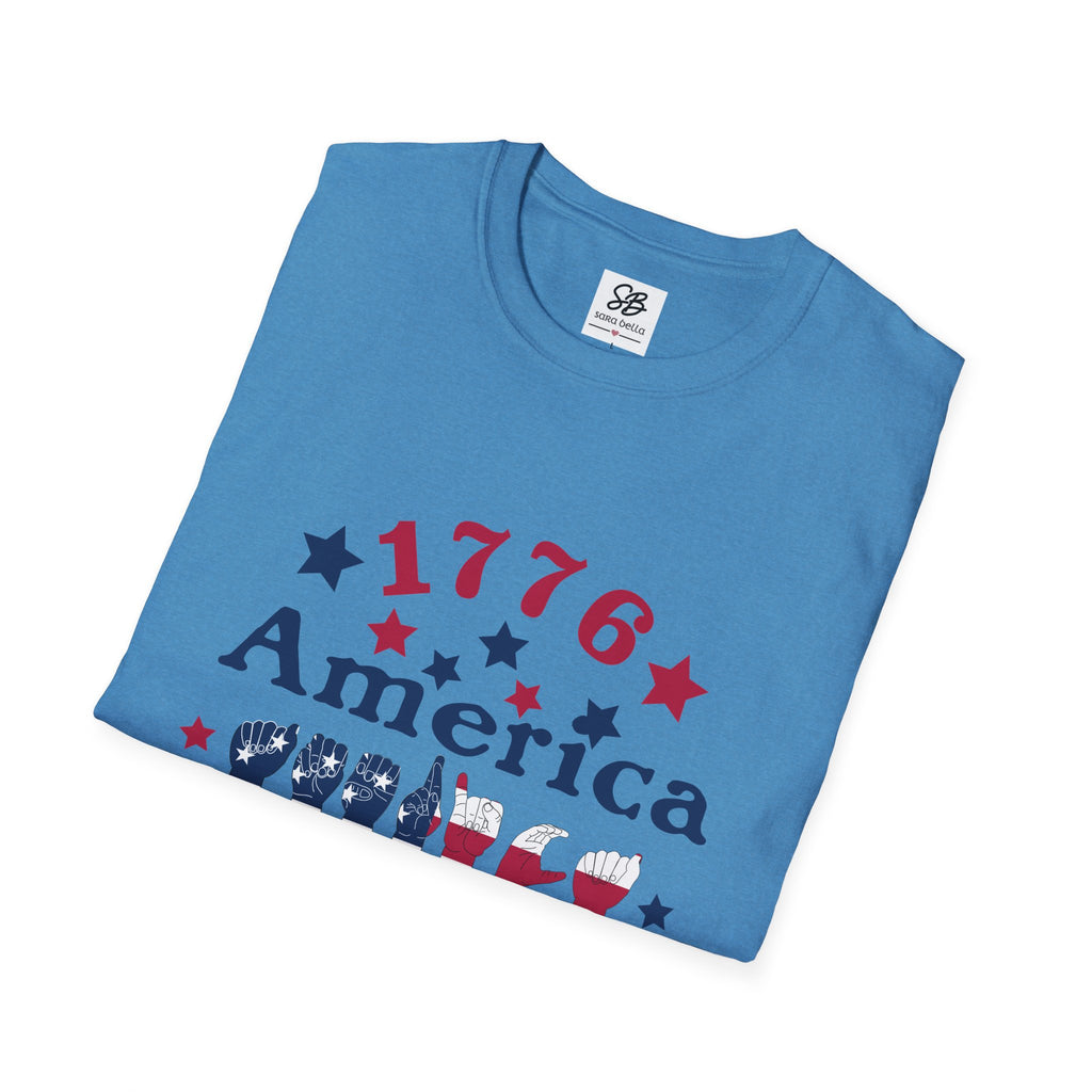 America in fingers-spelled ASL (America Sign Language) Shirt
