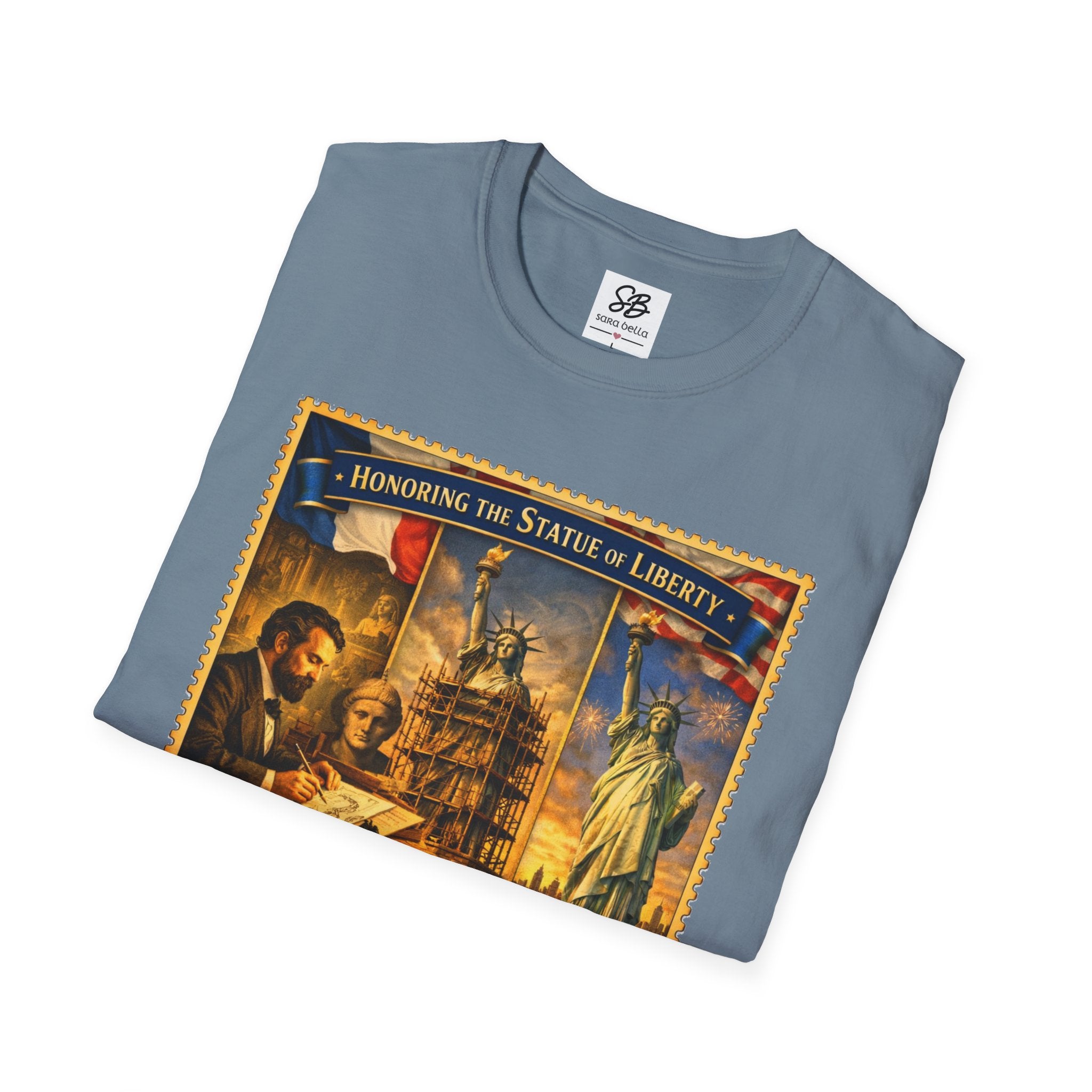 Statue of Liberty Tribute Vintage Stamp T-Shirt