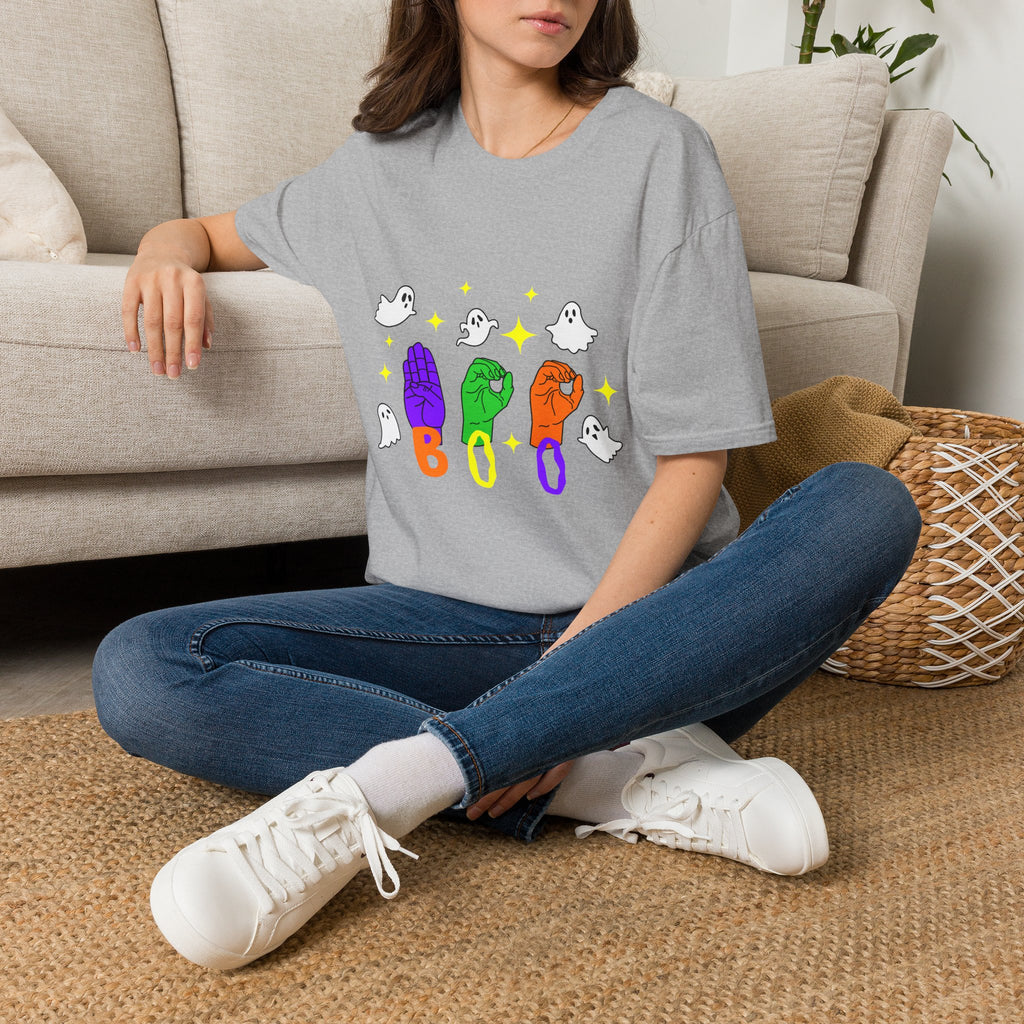 Ghosts "BOO" in ASL - T-Shirt