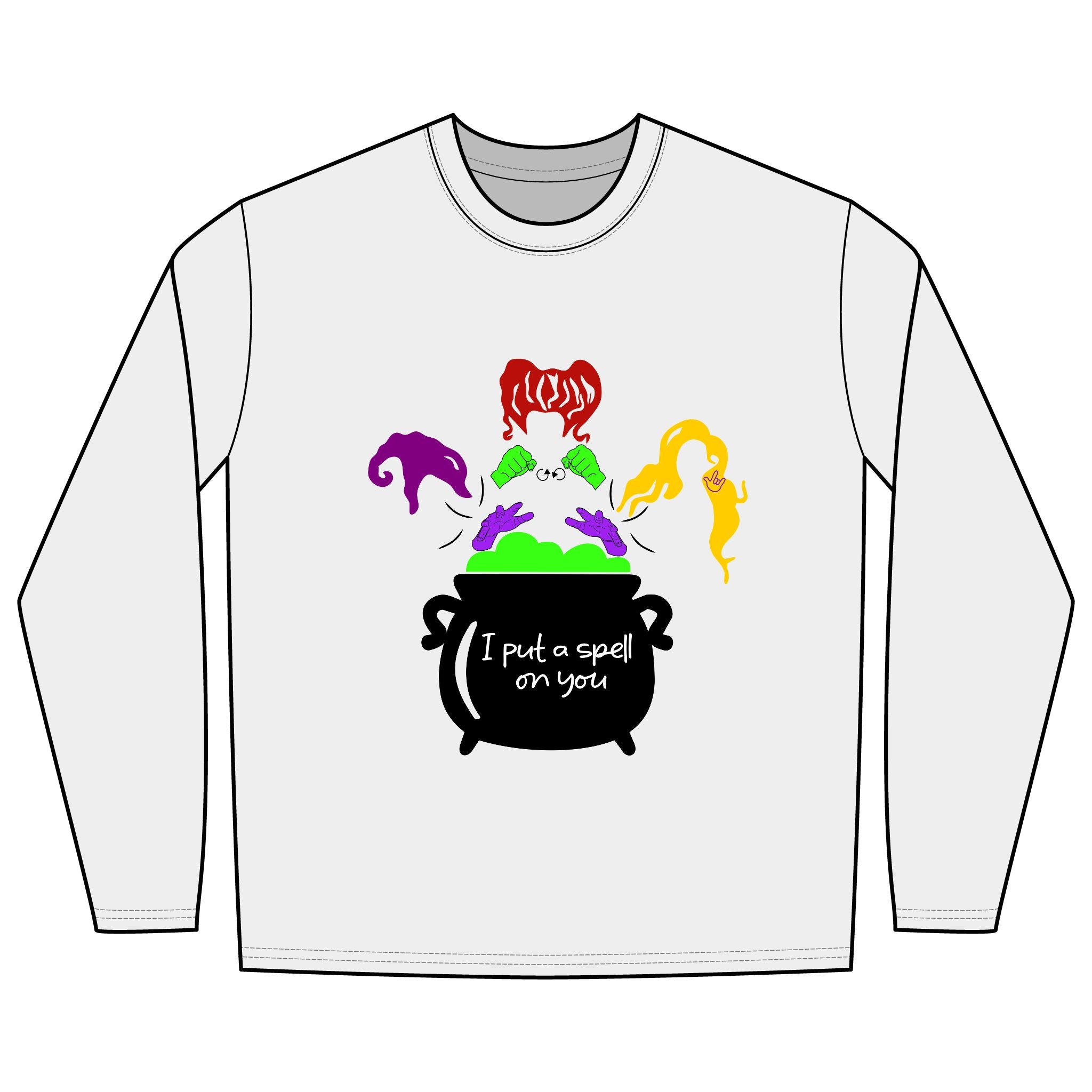 Hocus Pocus "I Put a Spell on You", magic in ASL - Long Sleeve Shirt