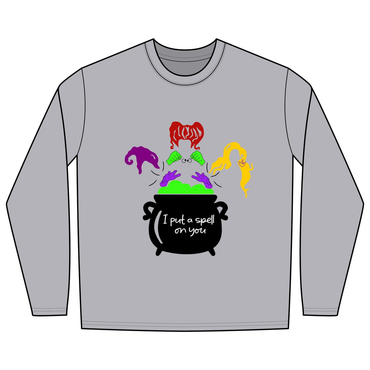 Hocus Pocus "I Put a Spell on You", magic in ASL - Long Sleeve Shirt