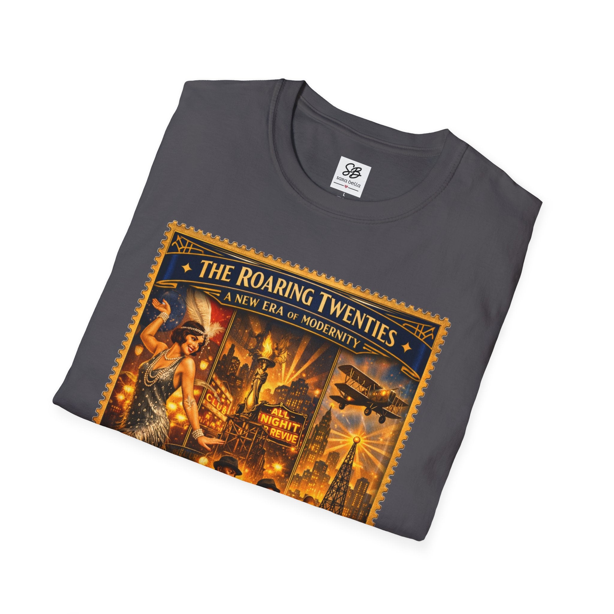 Roaring Twenties Vintage Stamp T-Shirt