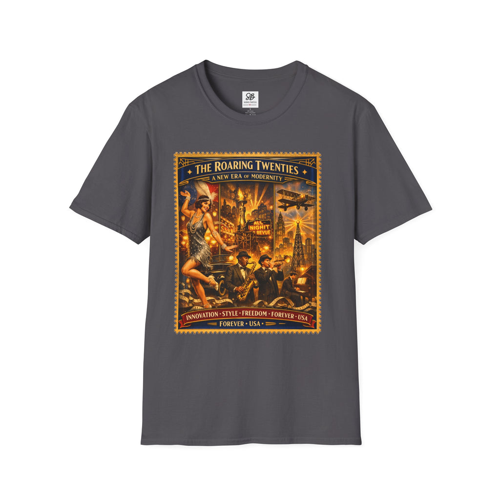 Roaring Twenties Vintage Stamp T-Shirt