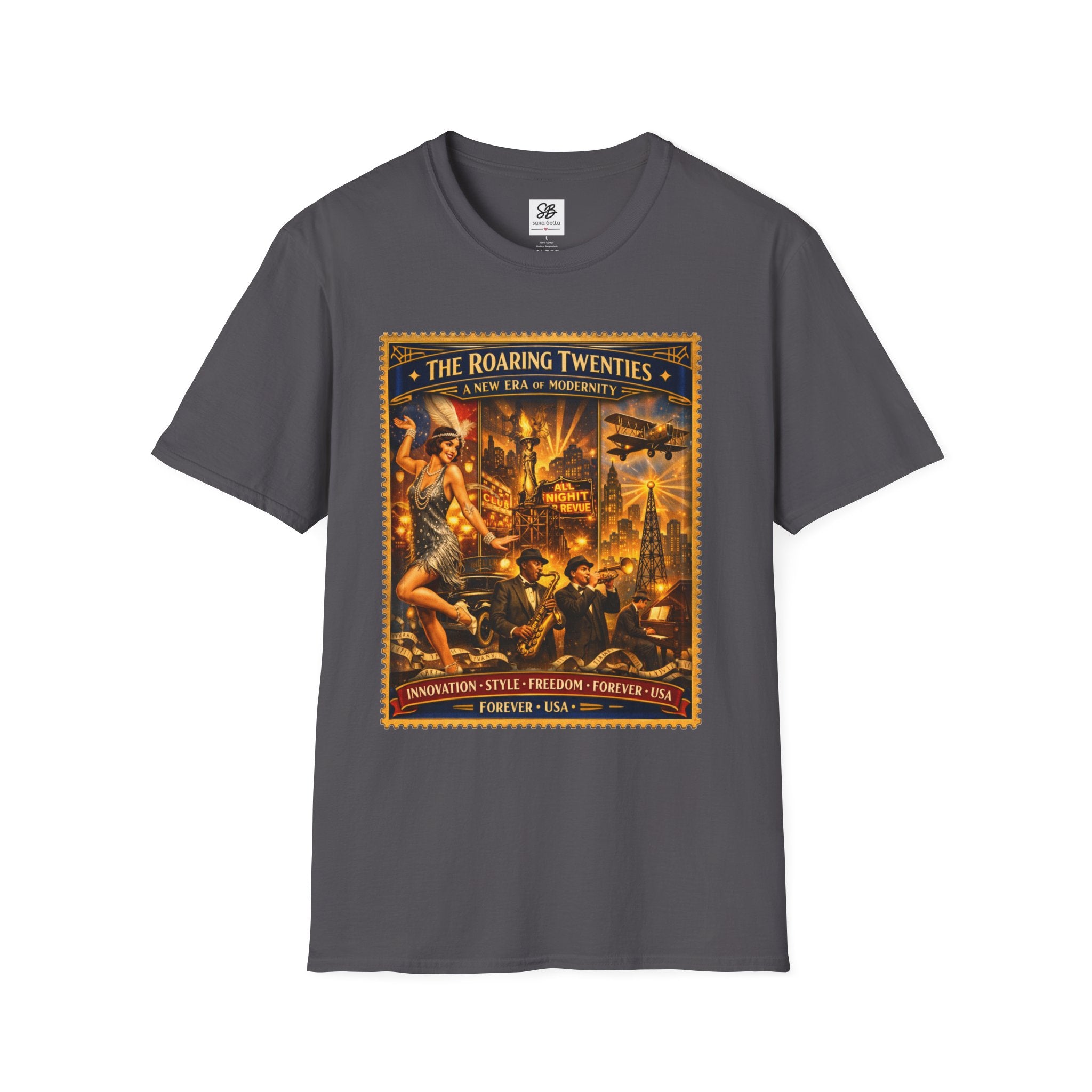 Roaring Twenties Vintage Stamp T-Shirt