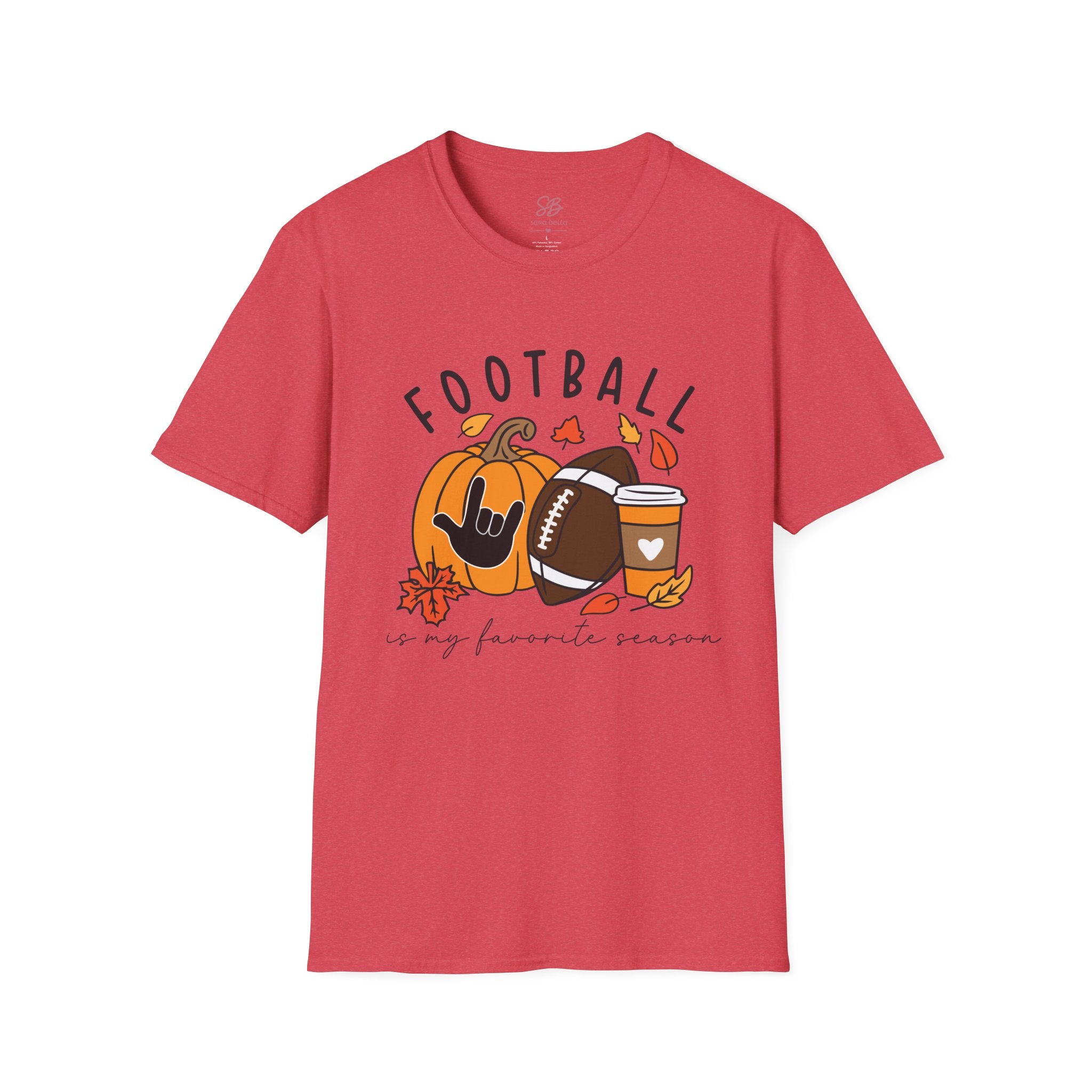 Football Is My Favorite Season  with I love you American Sign Language, ASL- T-Shirt