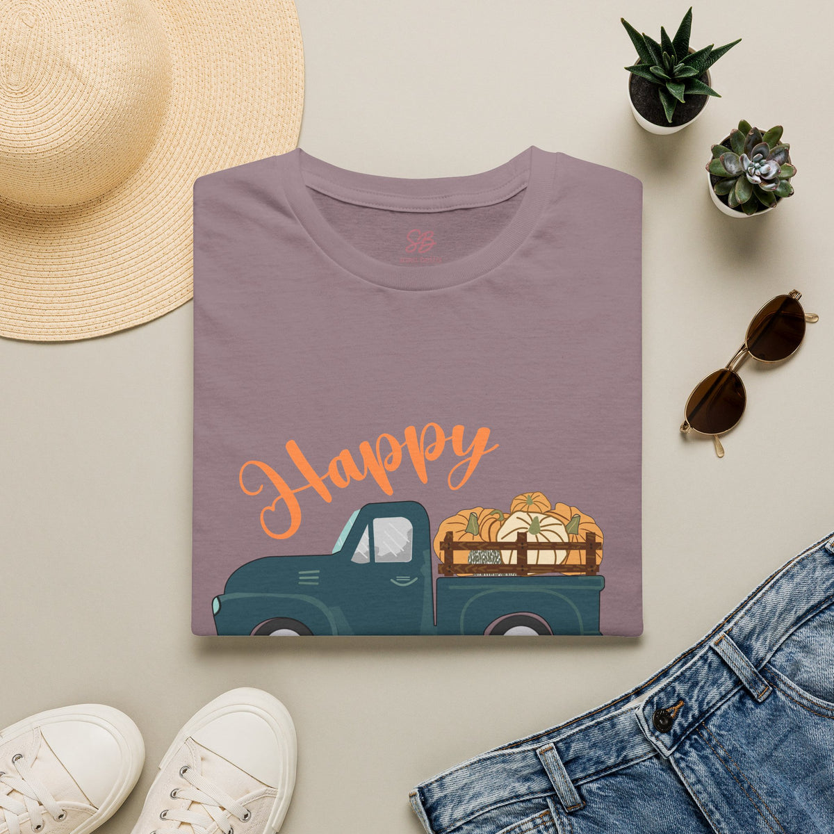 Happy Fall Vintage Truck  - T-Shirt